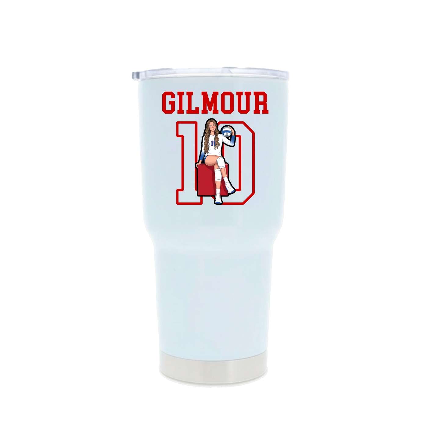 30oz Stainless Steel Tumbler — Shirsey in White
