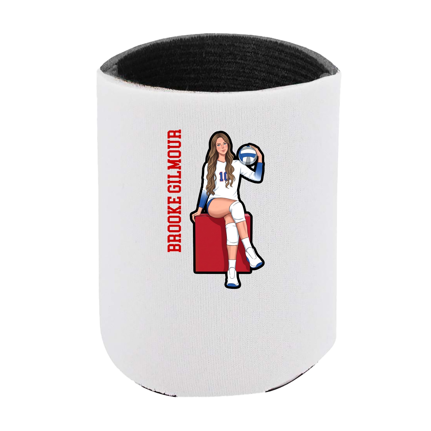 Can Holder — Name Vertical in White
