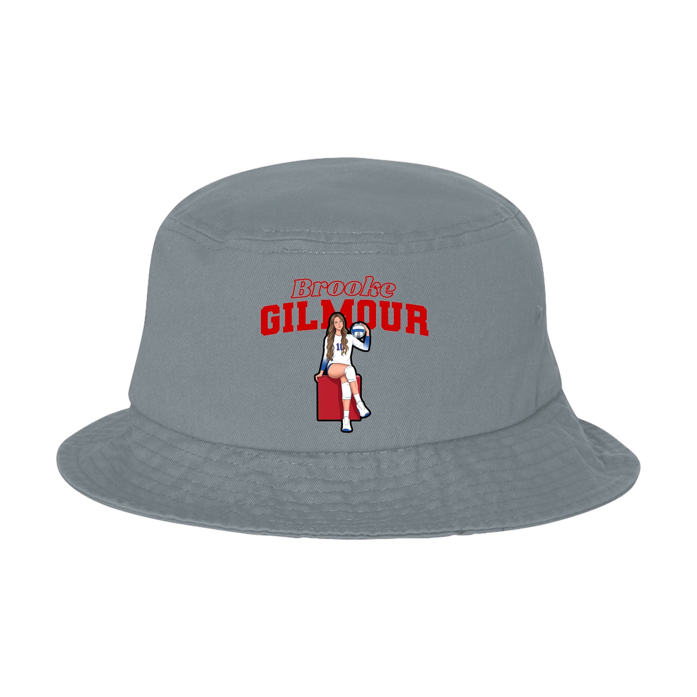 Bucket Cap — Name Arch in Grey