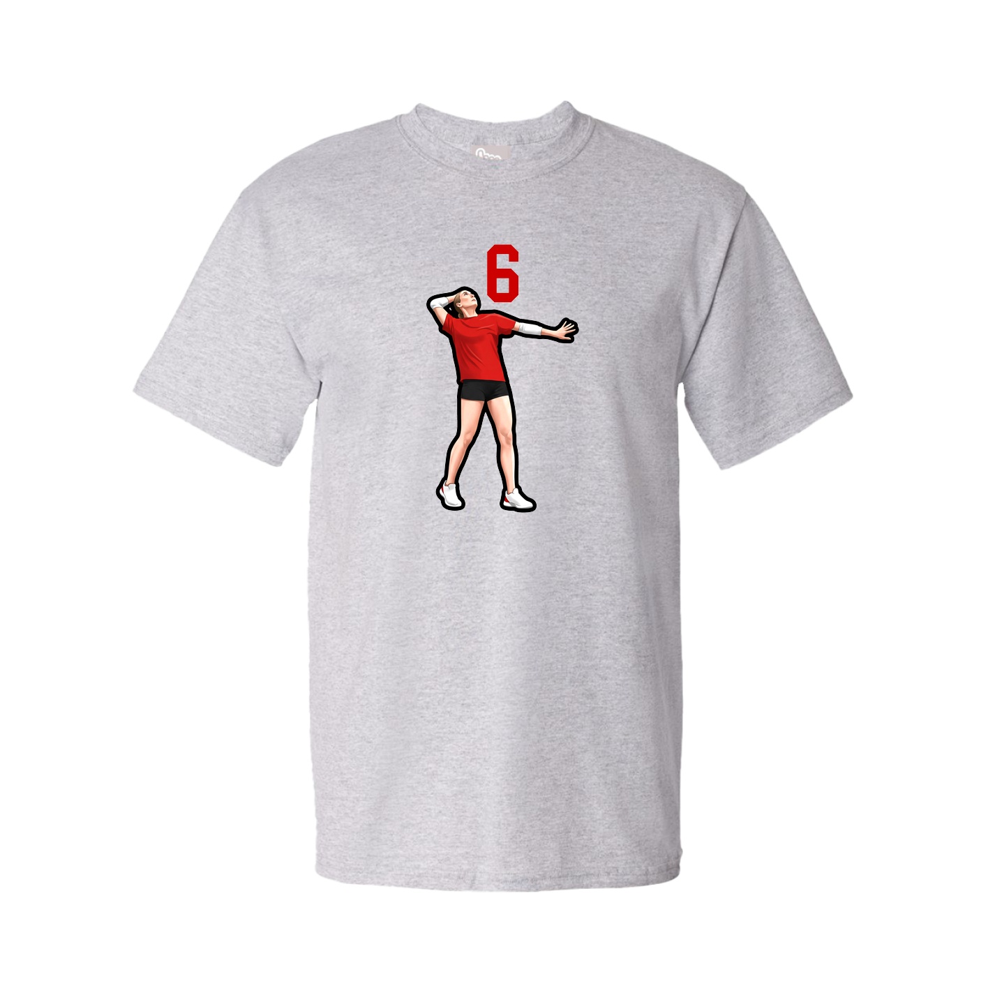 Youth Tee — Number Top in Grey
