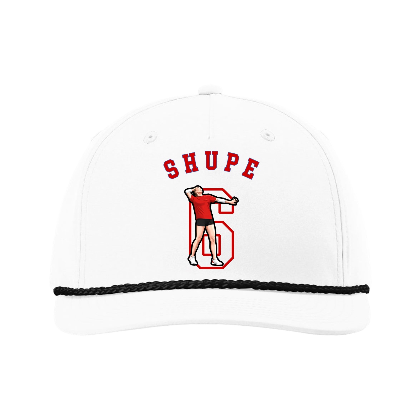 Five-Panel Classic Rope Cap — Shirsey Arch in White