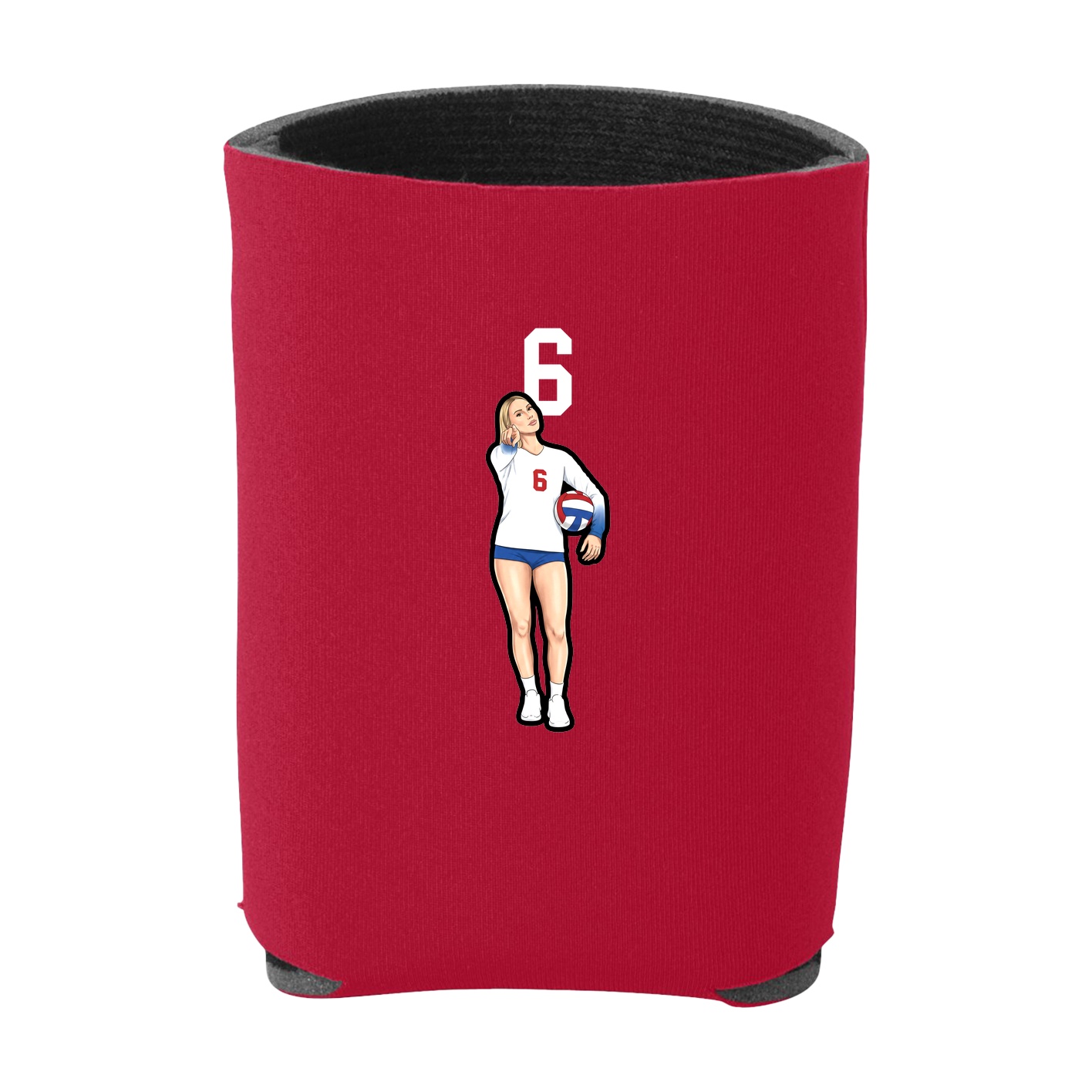 Can Holder — Number Top in Red