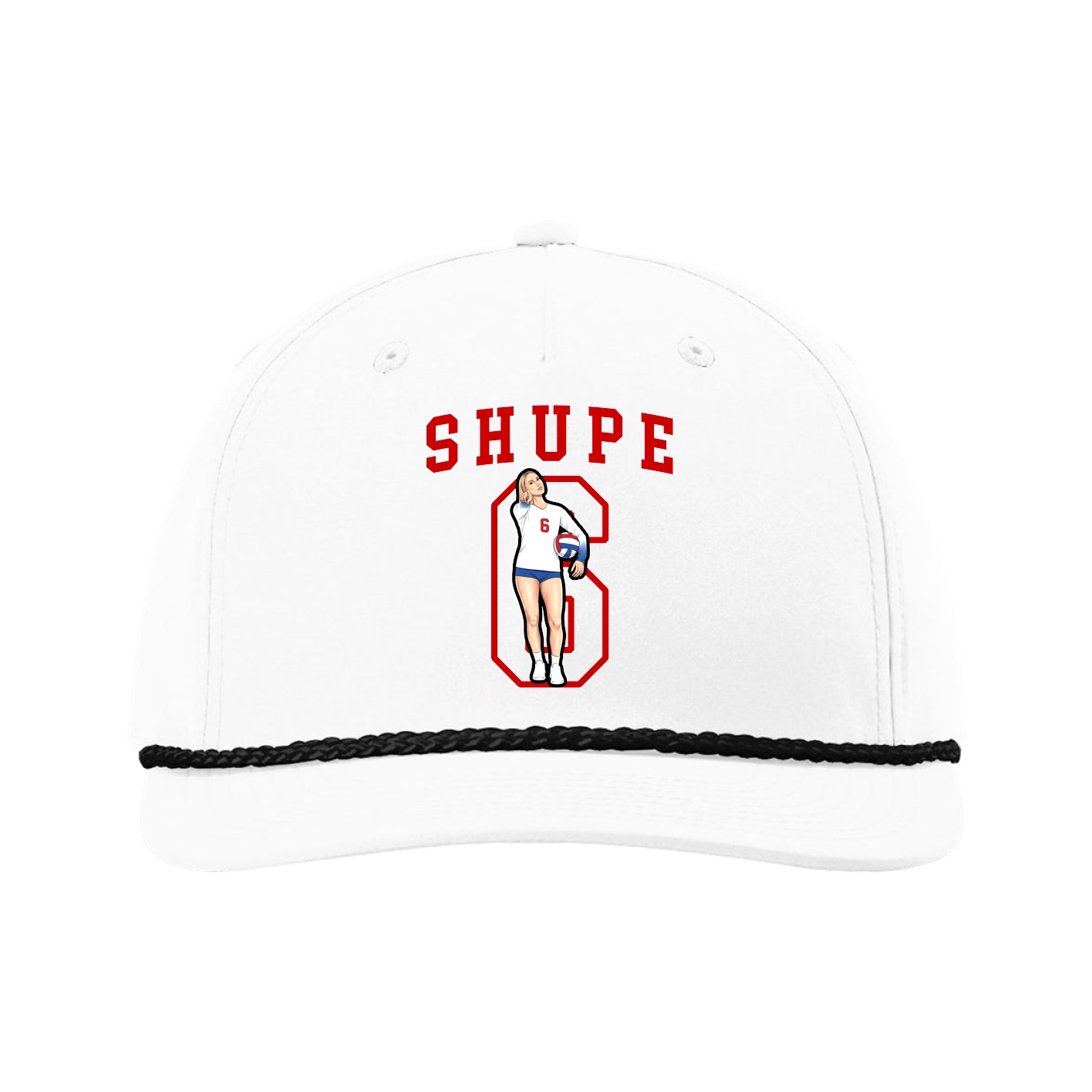 Five-Panel Classic Rope Cap — Shirsey in White