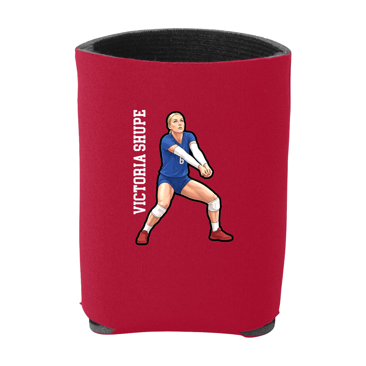 Can Holder — Name Vertical in Red