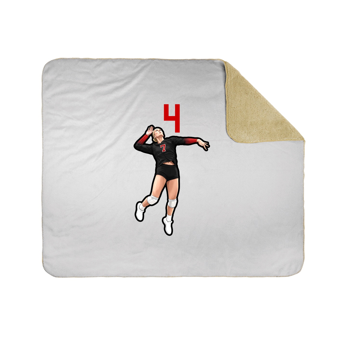 Throw Blanket — Number Top in White