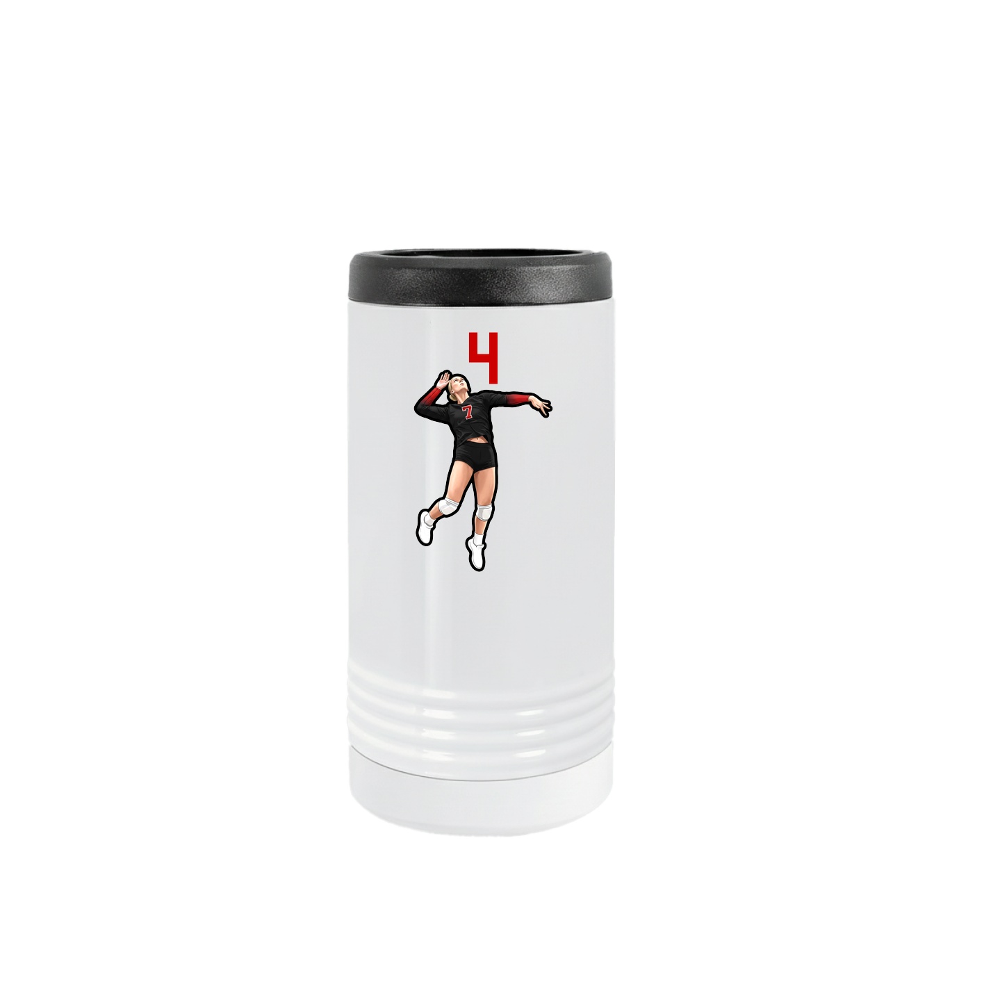 Slim Beverage Holder — Number Top in White