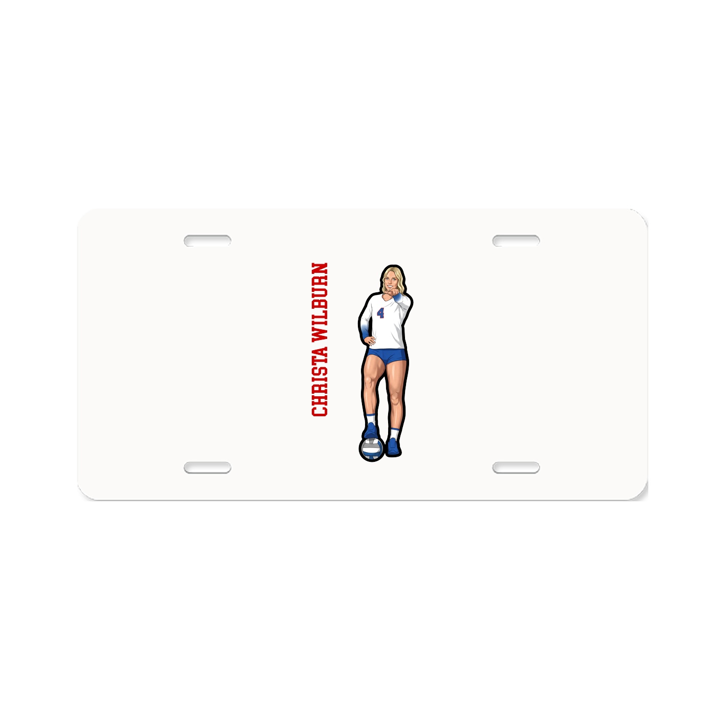 License Plate — Name Vertical in Classic