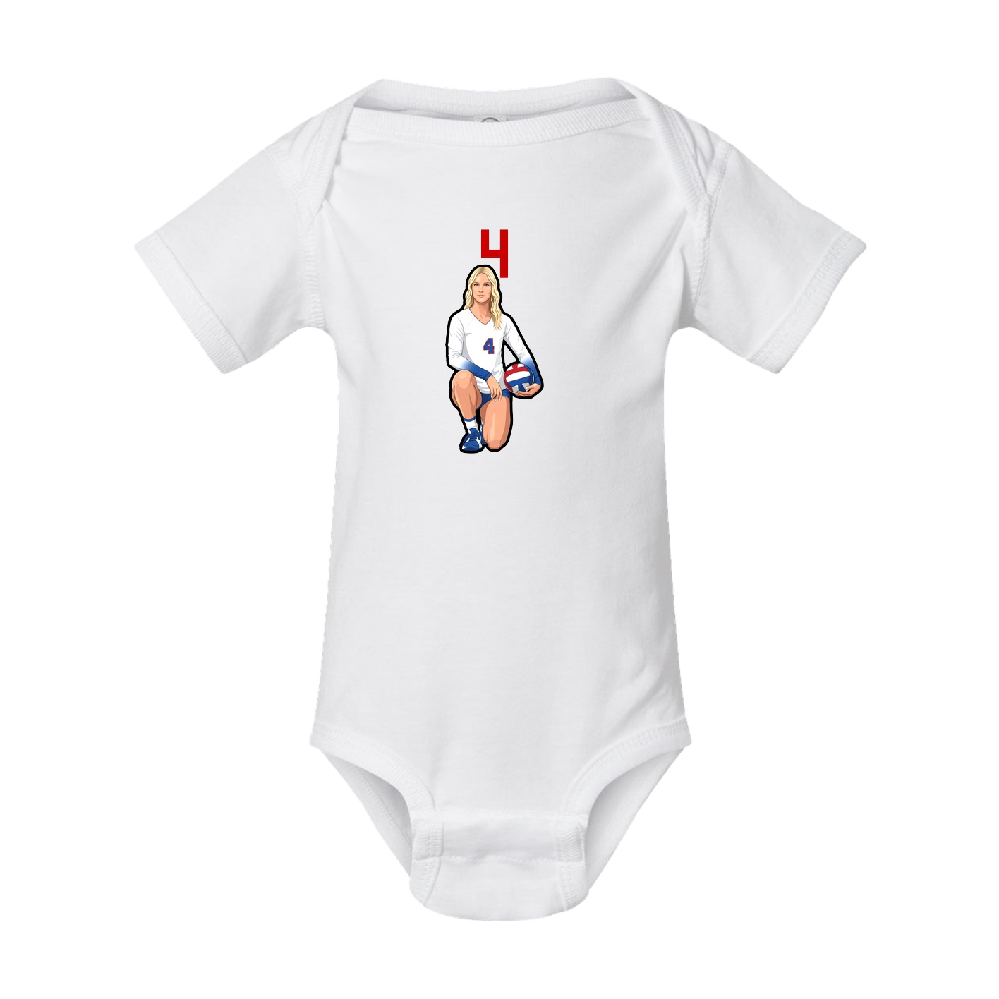 Baby Onesie — Number Top in White