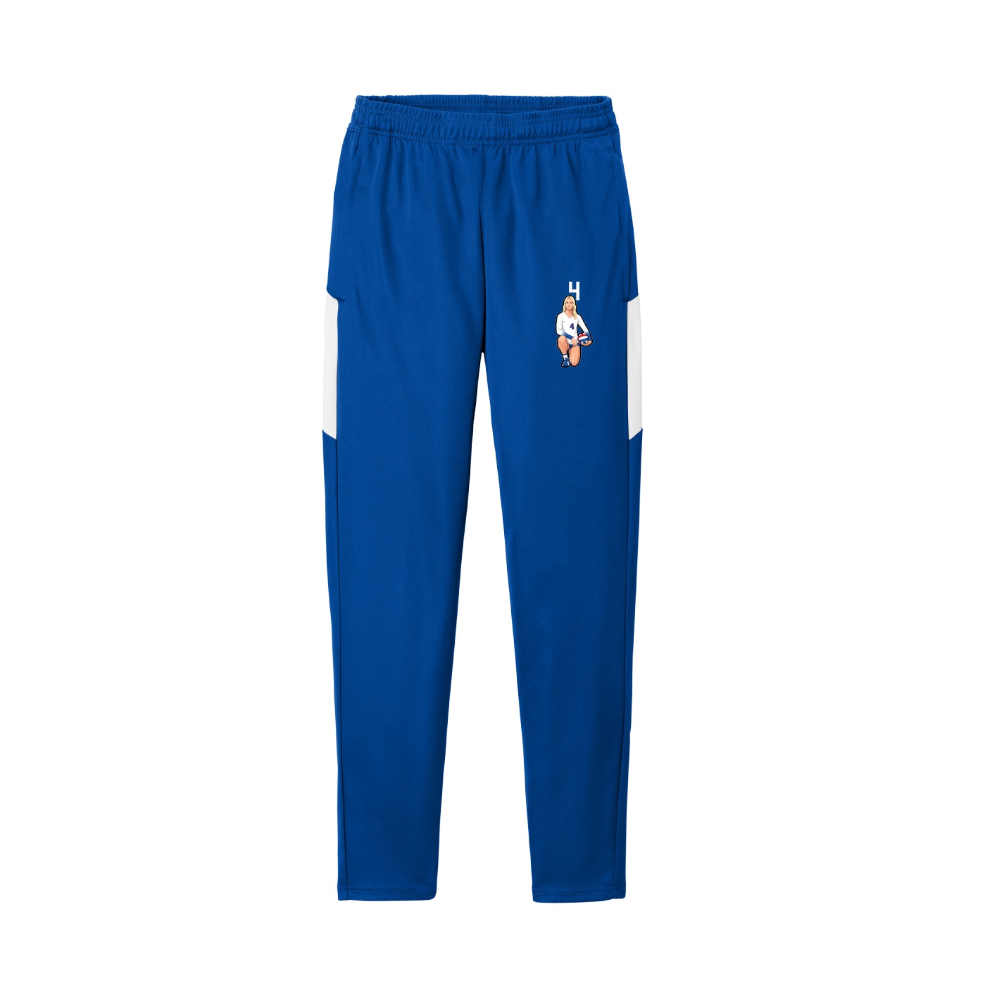 Team Travel Pant — Number Top in Royal/White