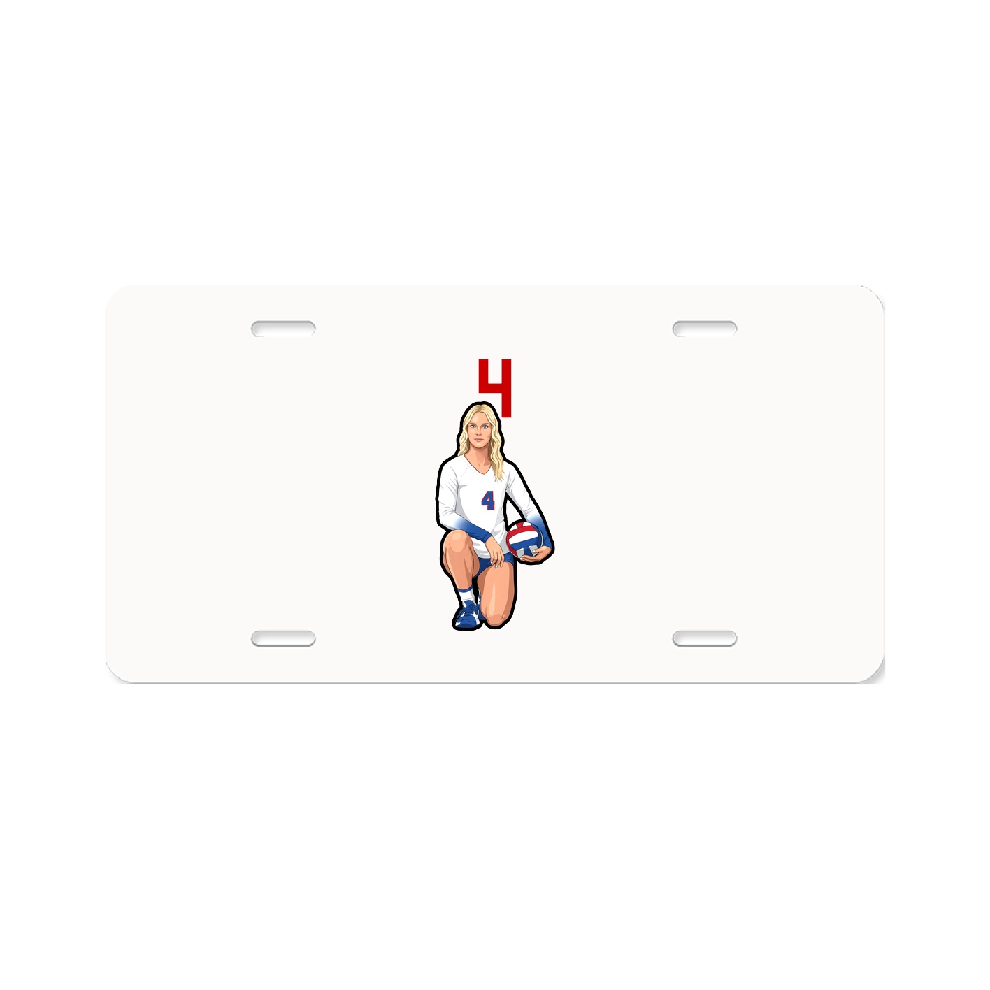 License Plate — Number Top in Classic