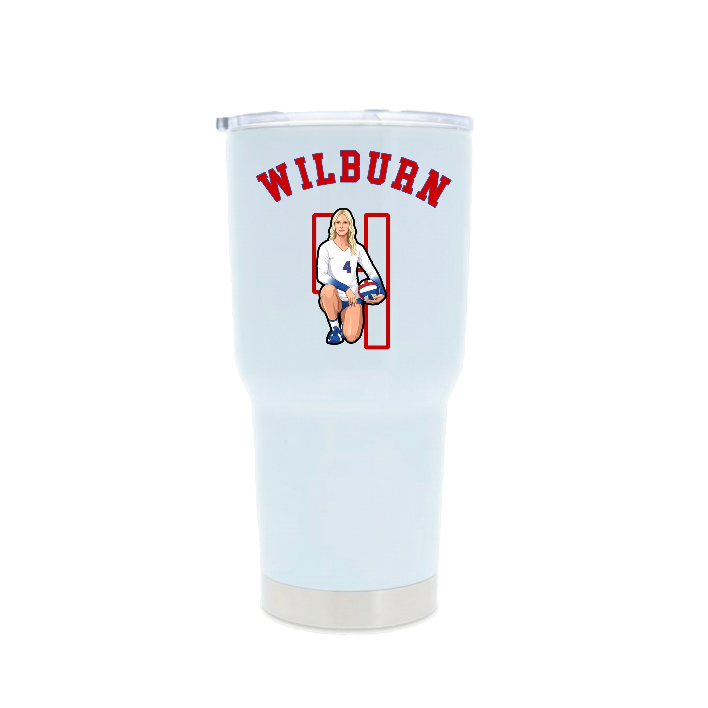 30oz Stainless Steel Tumbler — Shirsey Arch in White