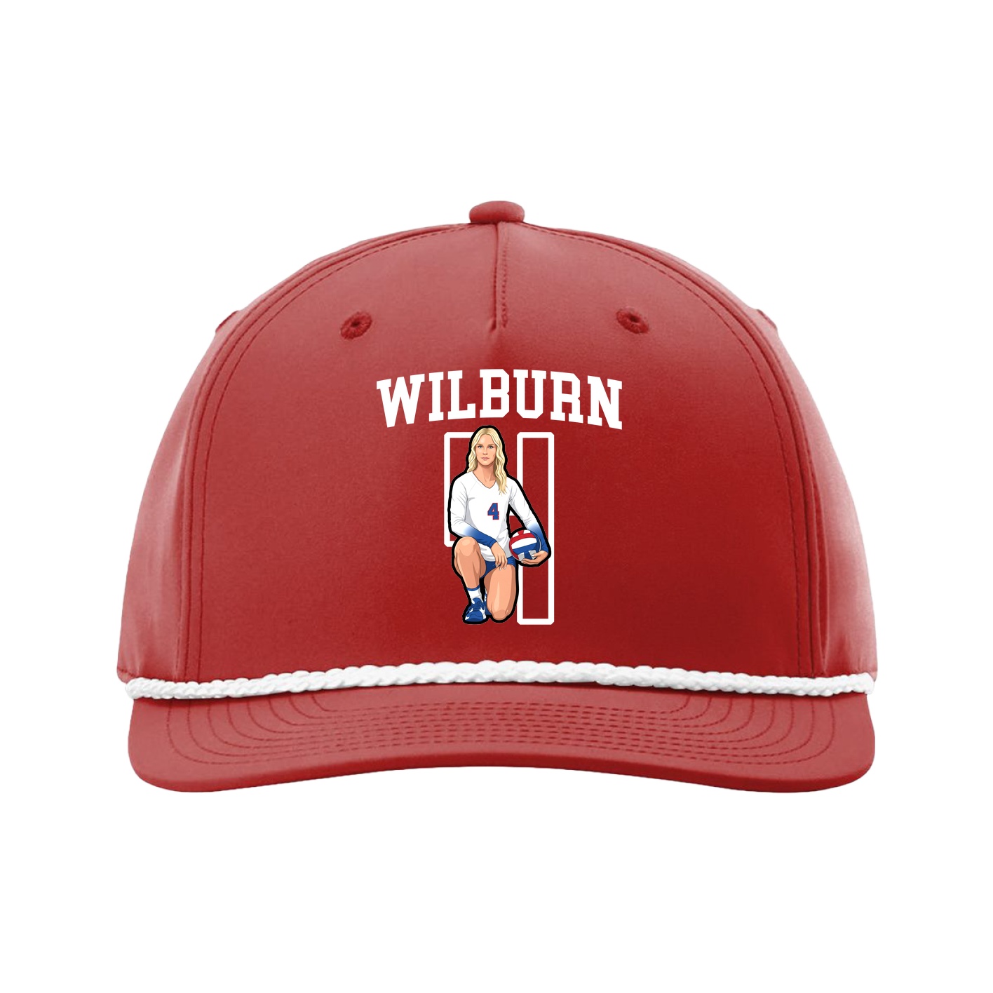 Five-Panel Classic Rope Cap — Shirsey in Red