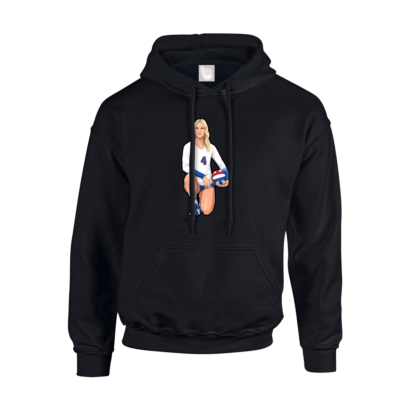 Youth Hoodie — Name Vertical in Black
