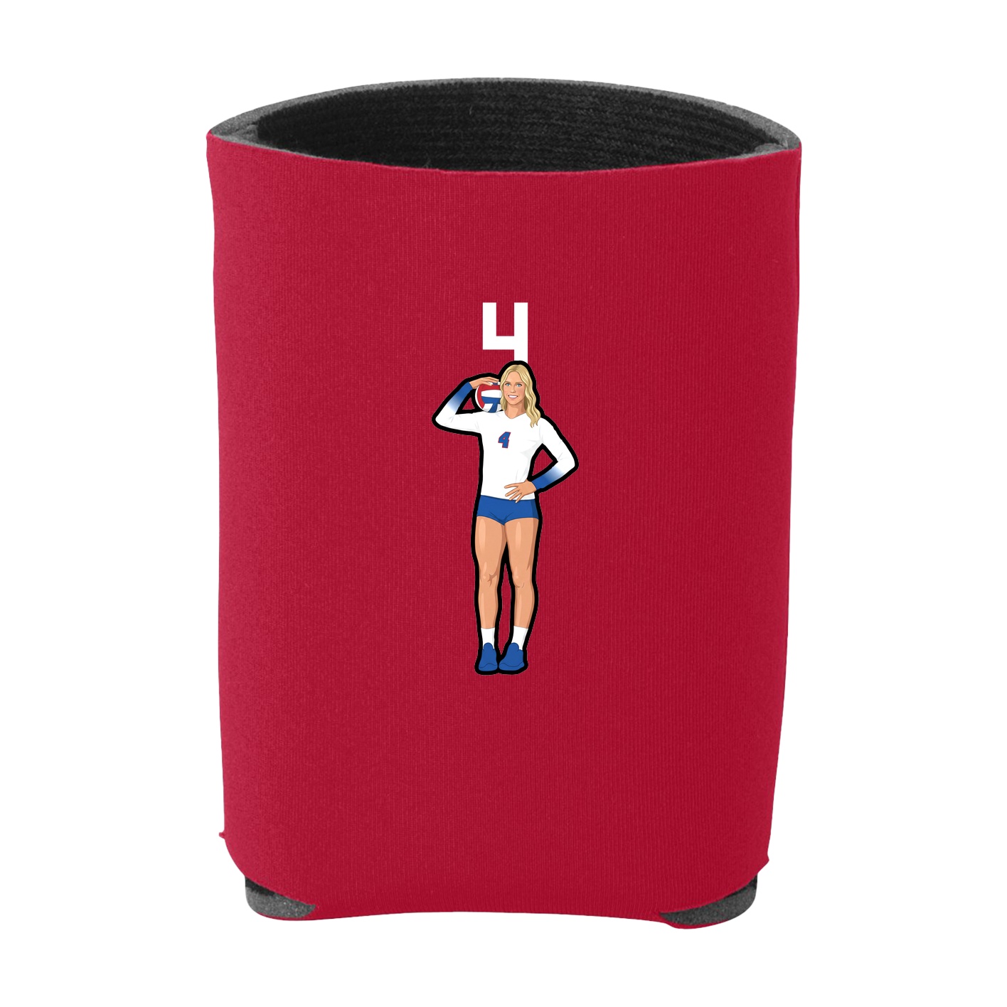 Can Holder — Number Top in Red