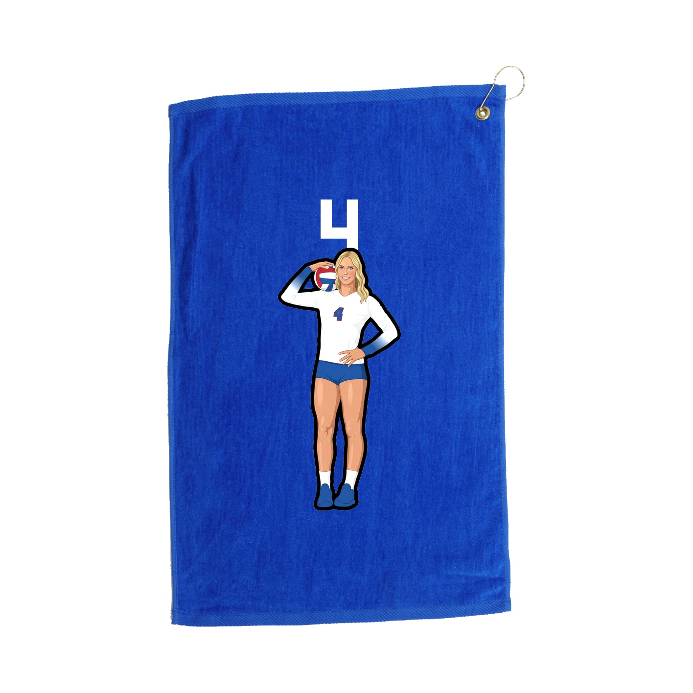 Golf Towel — Number Top in Royal