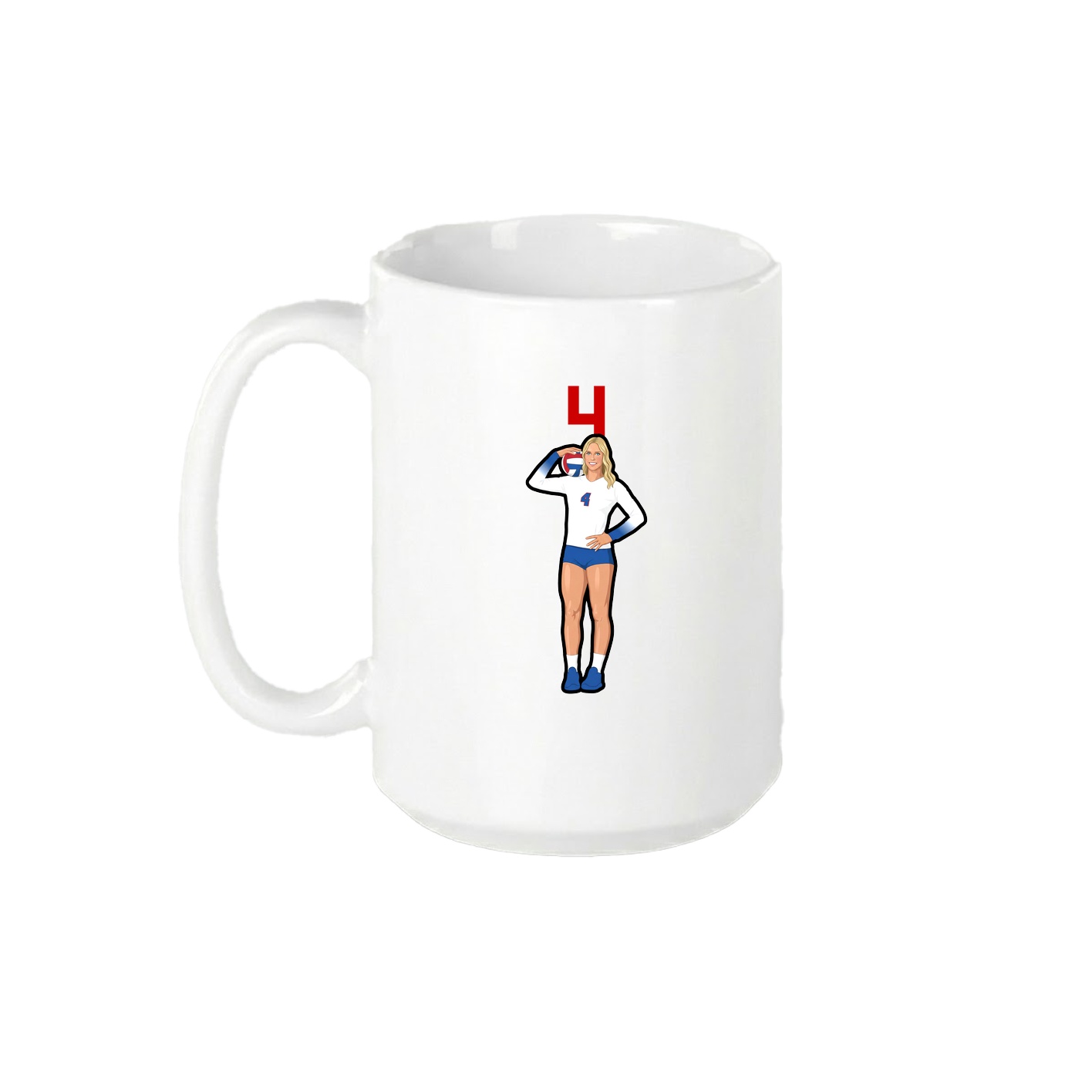 15oz Coffee Mug — Number Top in White