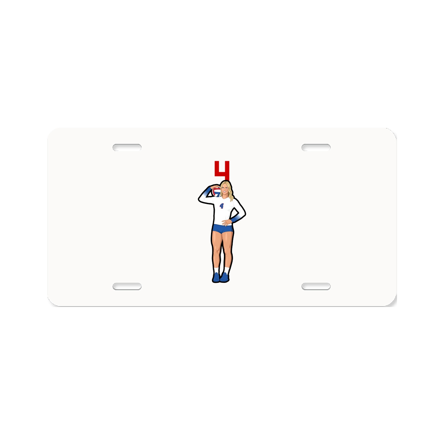 License Plate — Number Top in Classic