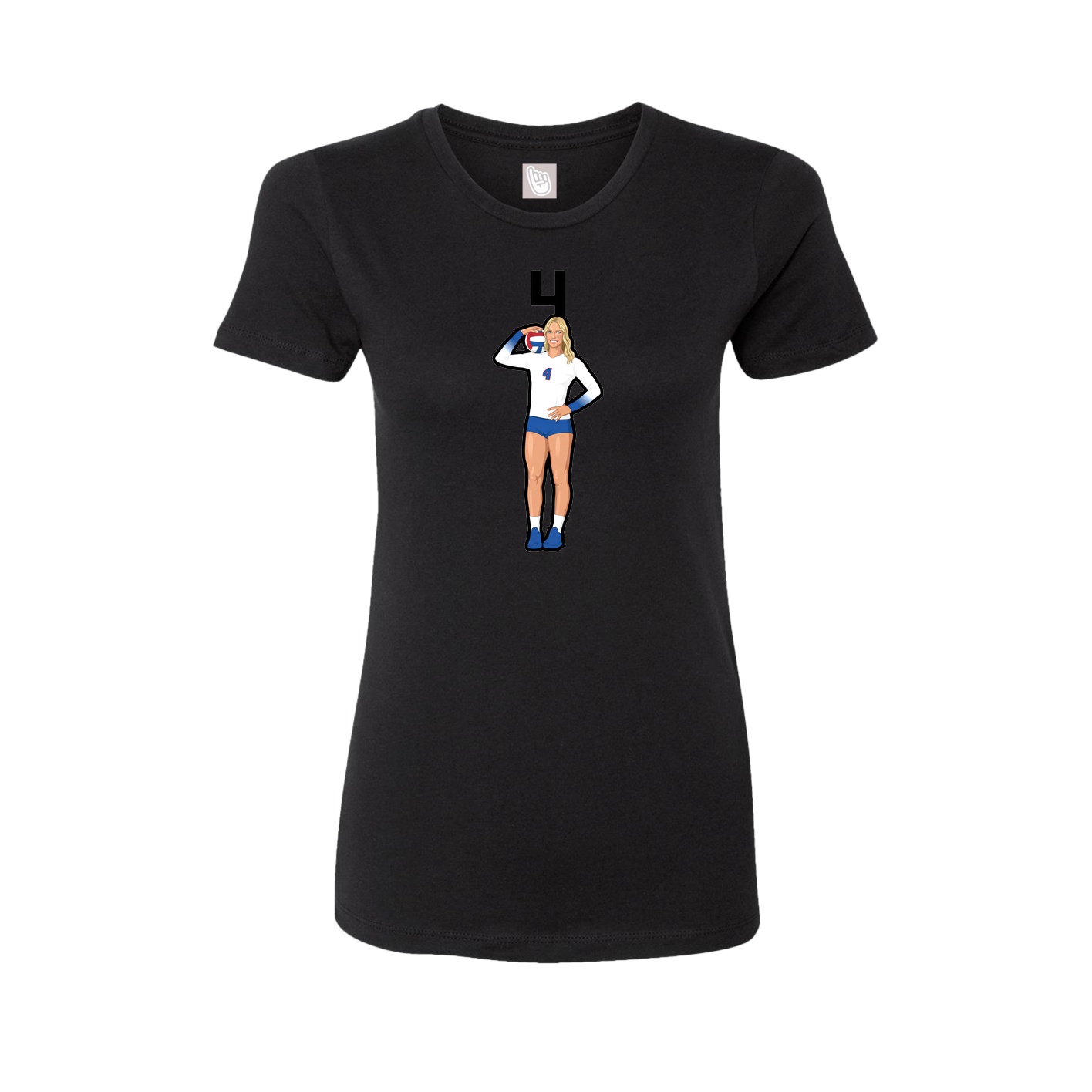 Womens Tee — Number Top in Black