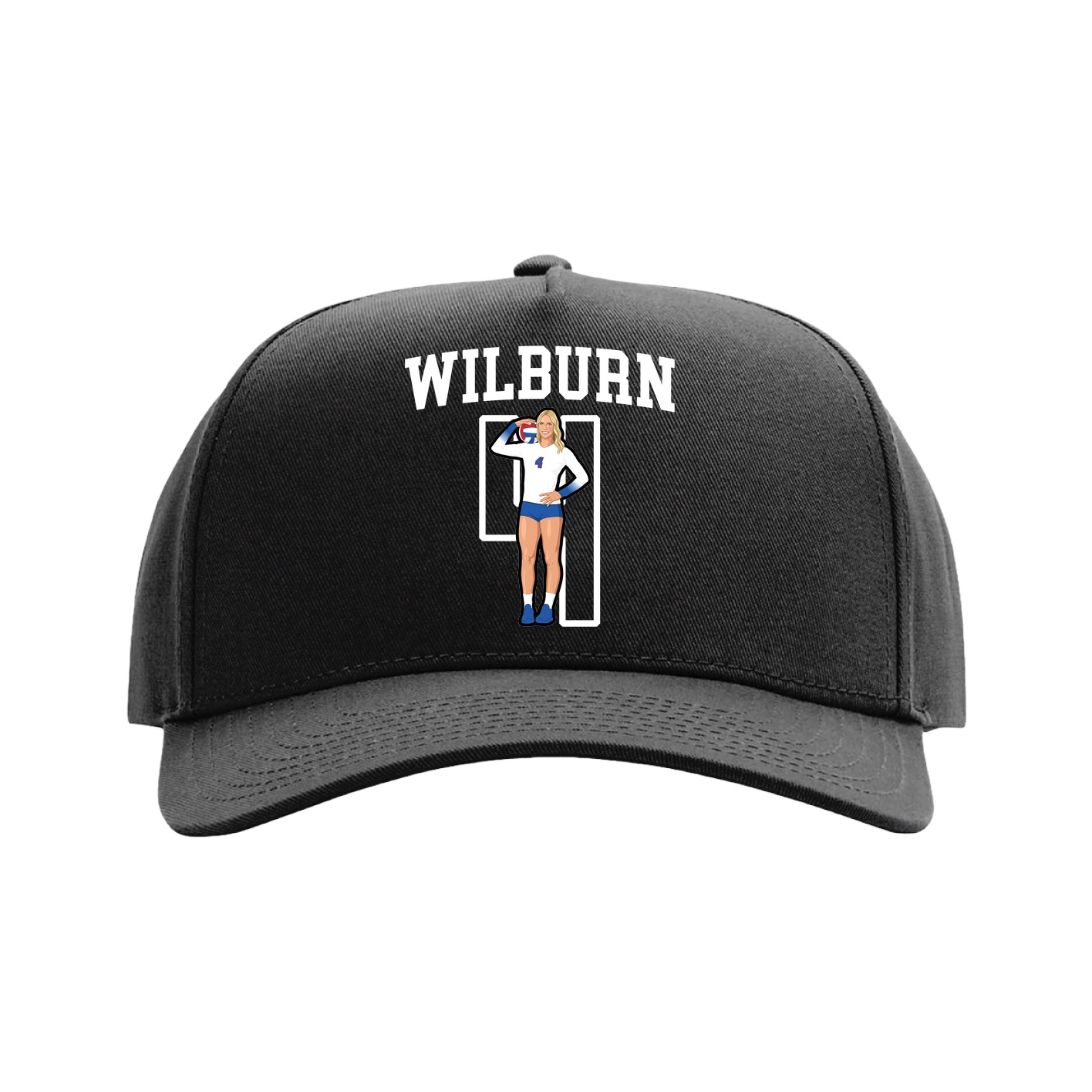 Full Fabric Five-Panel Champ Cap — Shirsey in Black