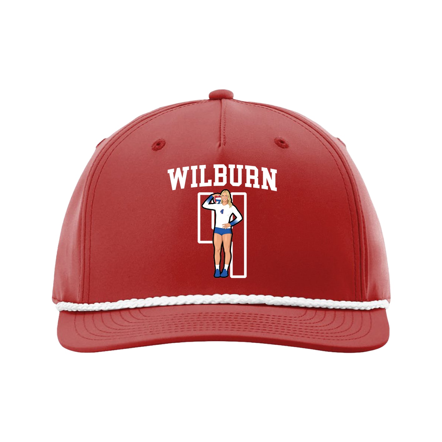 Five-Panel Classic Rope Cap — Shirsey in Red