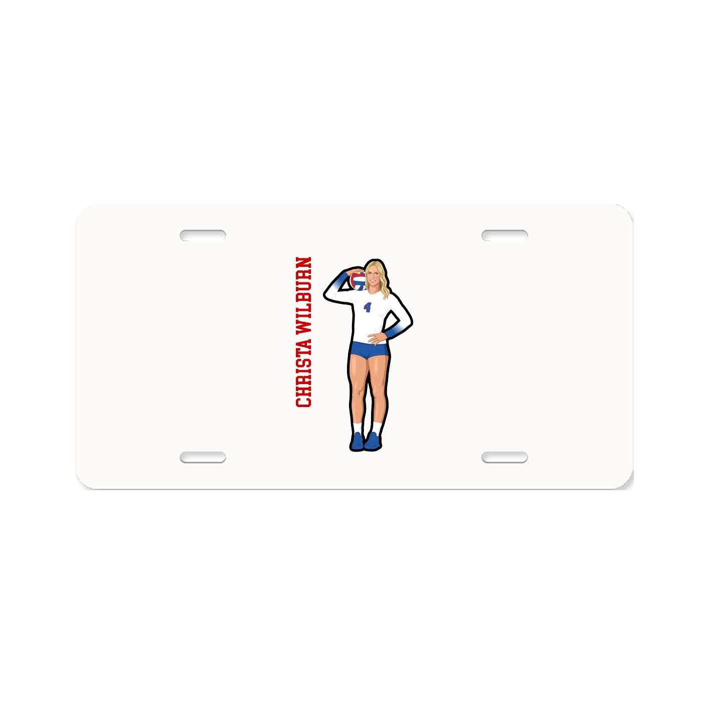 License Plate — Name Vertical in Classic
