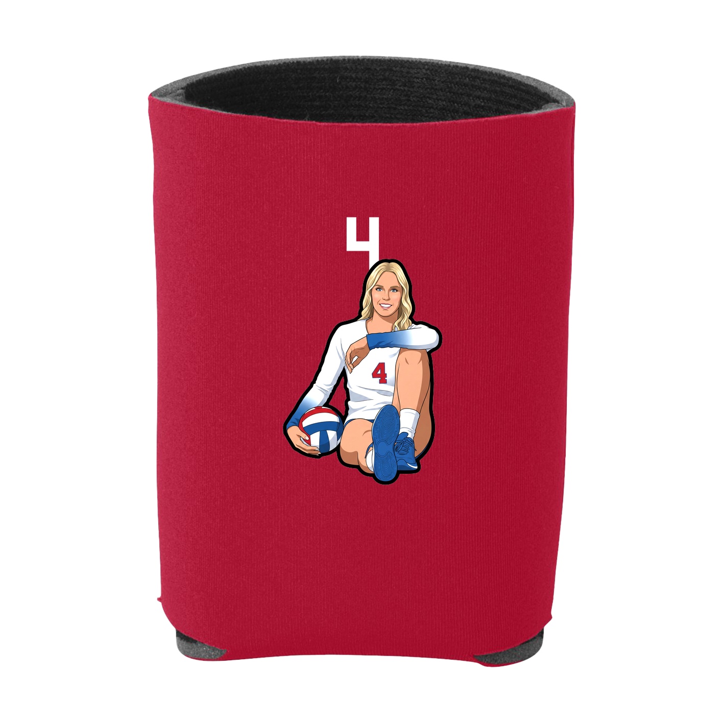 Can Holder — Number Top in Red