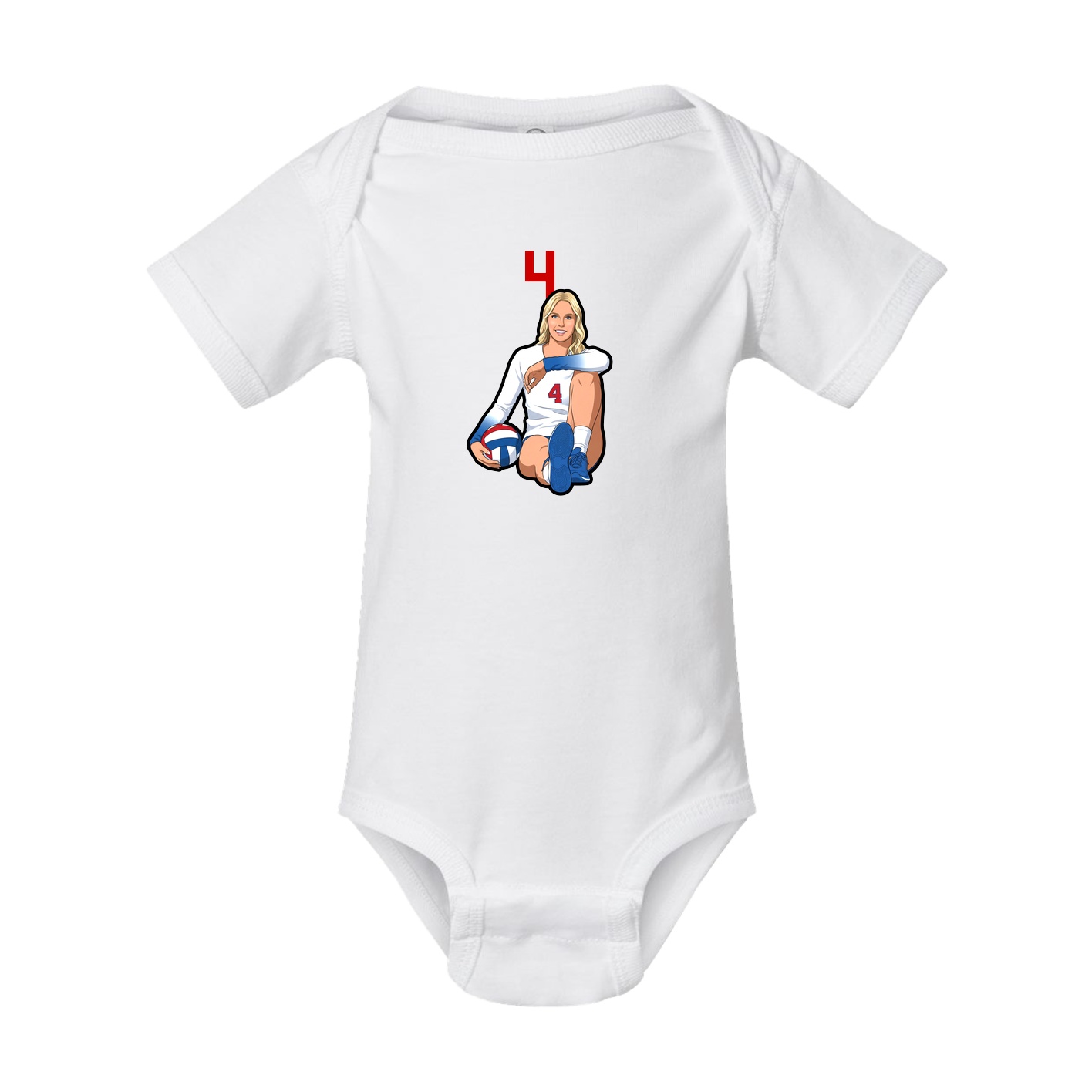 Baby Onesie — Number Top in White