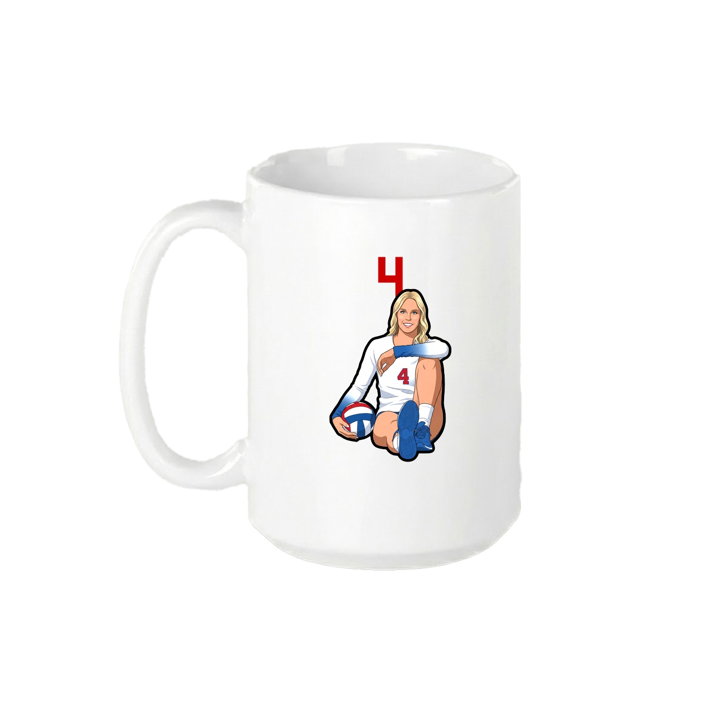 15oz Coffee Mug — Number Top in White