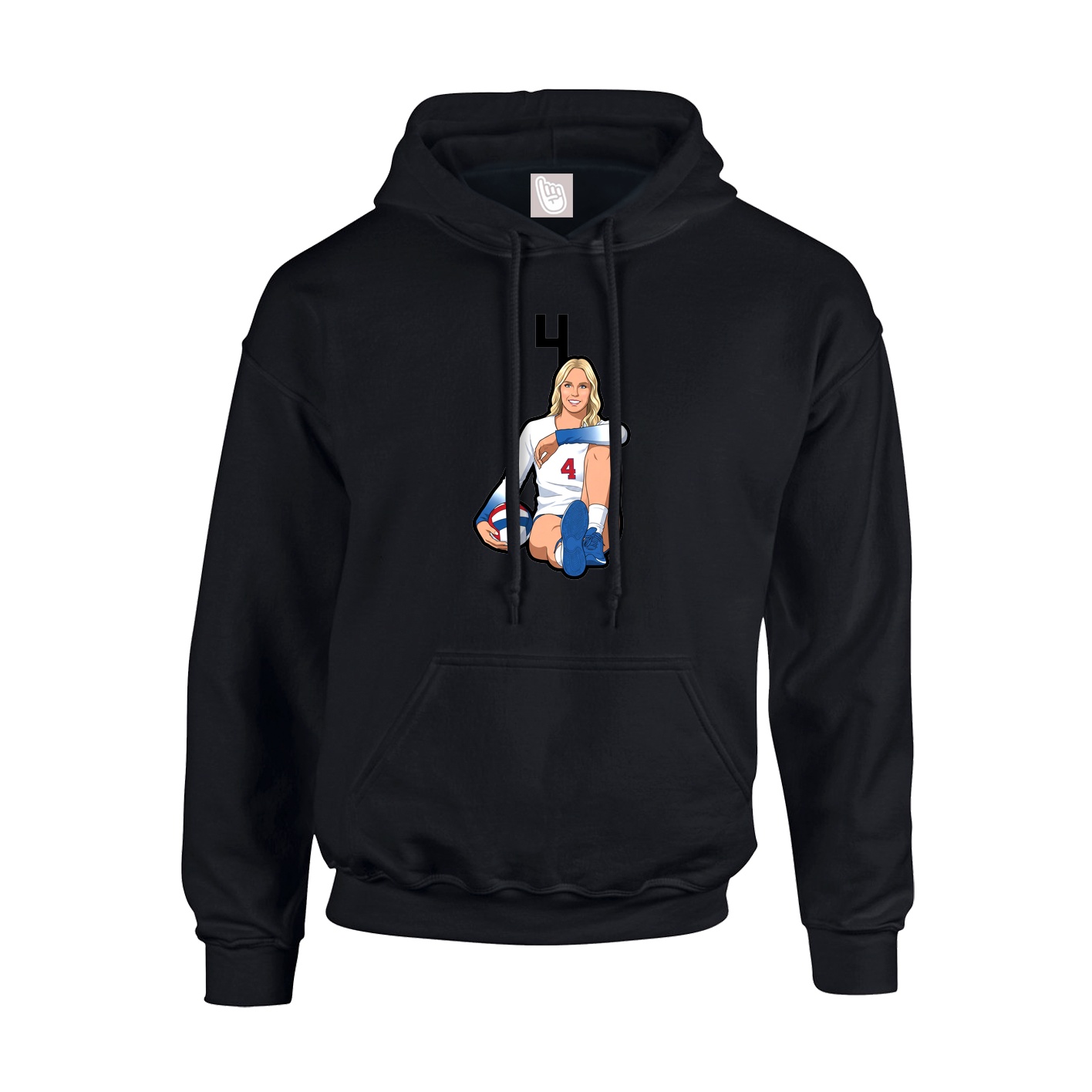 Hoodie — Number Top in Black