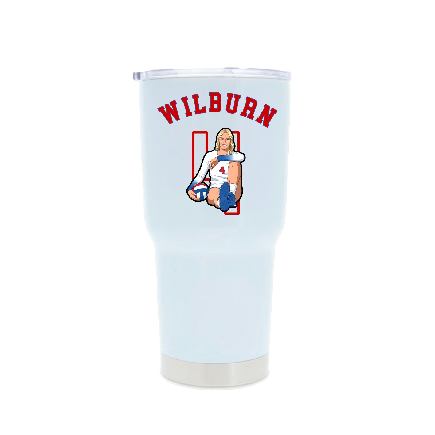 30oz Stainless Steel Tumbler — Shirsey Arch in White