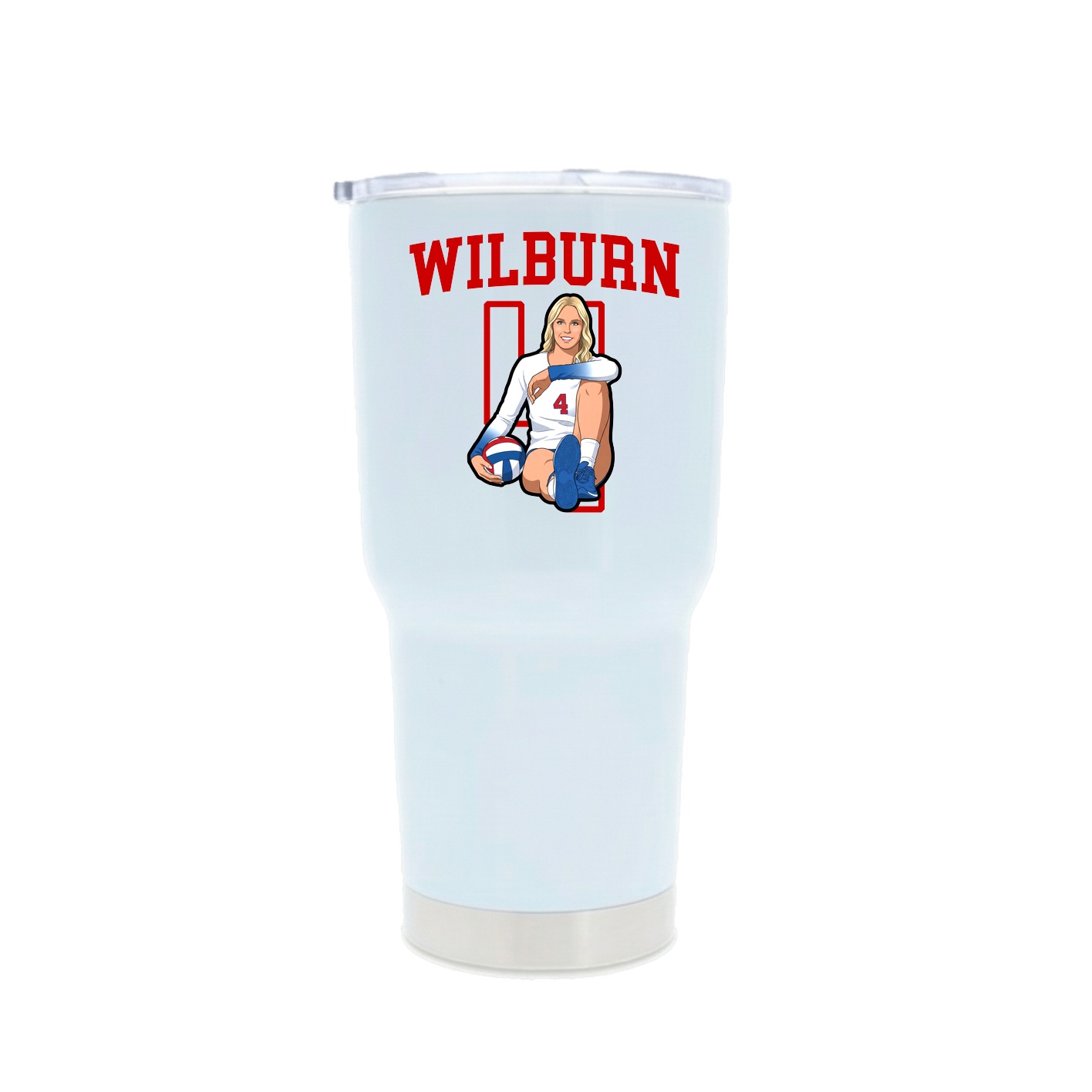 30oz Stainless Steel Tumbler — Shirsey in White