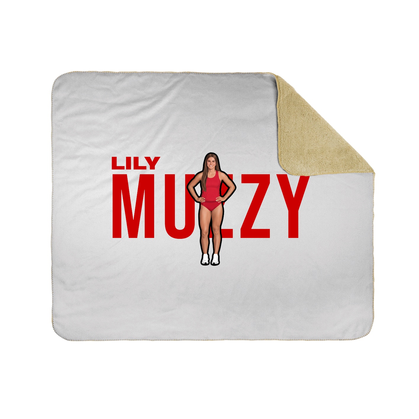 Throw Blanket — Player Name in White