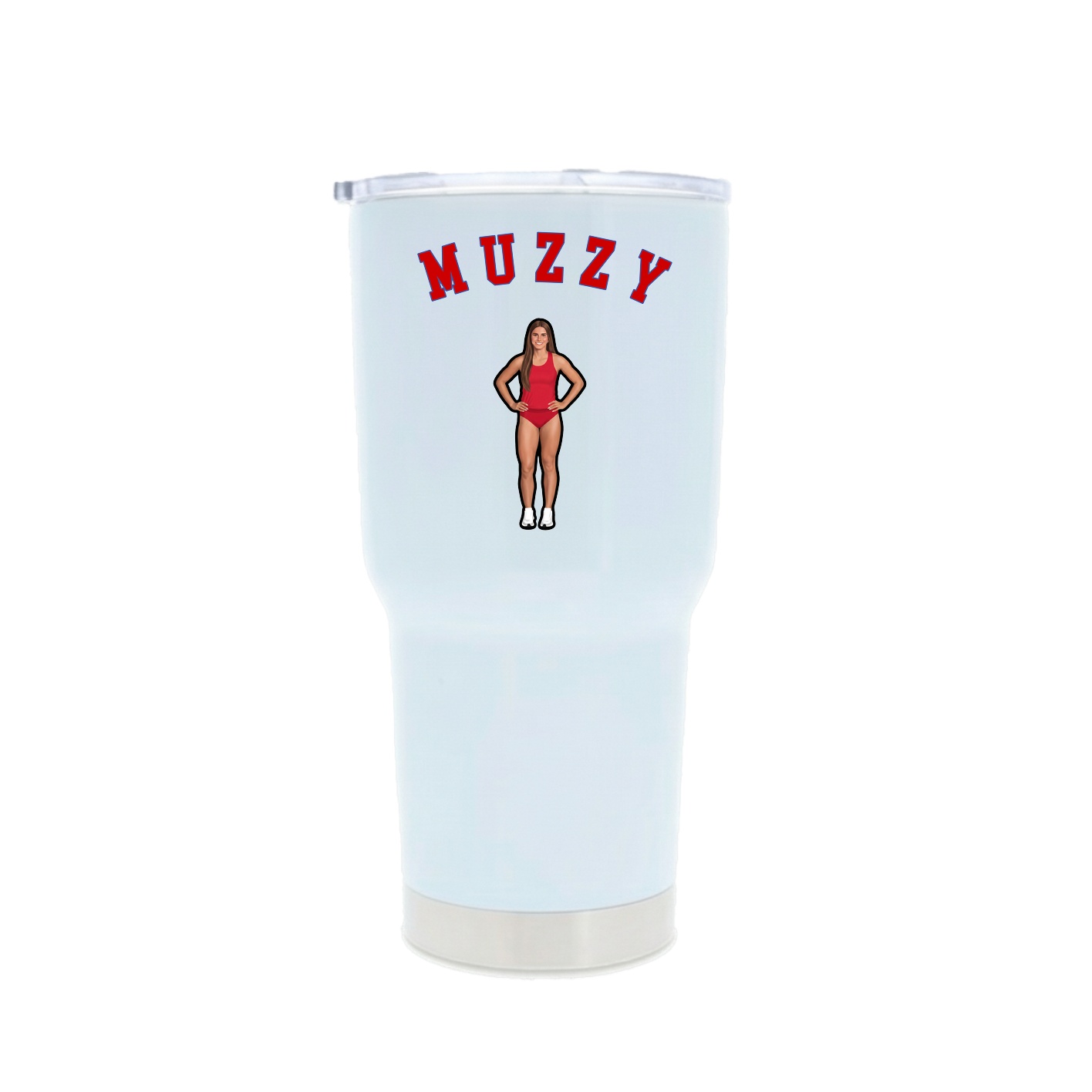 30oz Stainless Steel Tumbler — Shirsey Arch in White