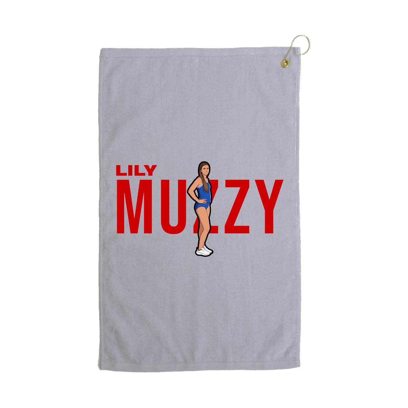 Golf Towel — Player Name in Grey