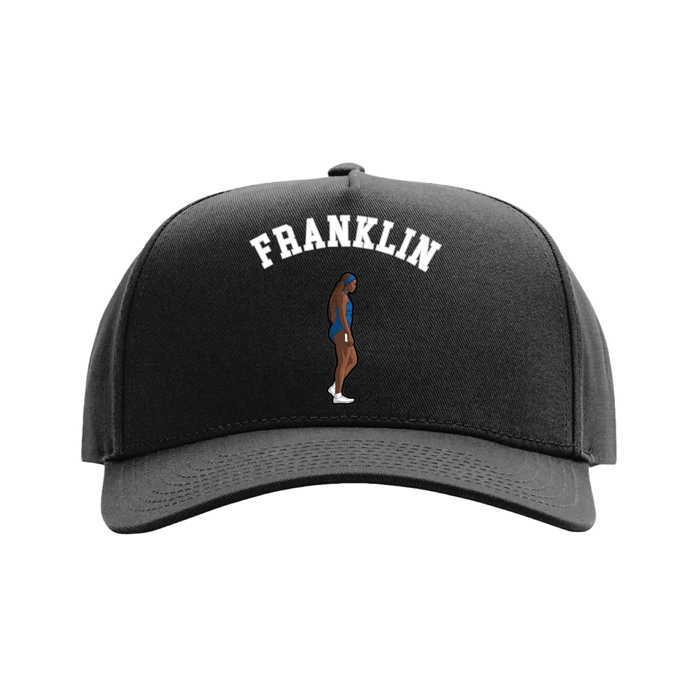 Full Fabric Five-Panel Champ Cap — Shirsey Arch in Black