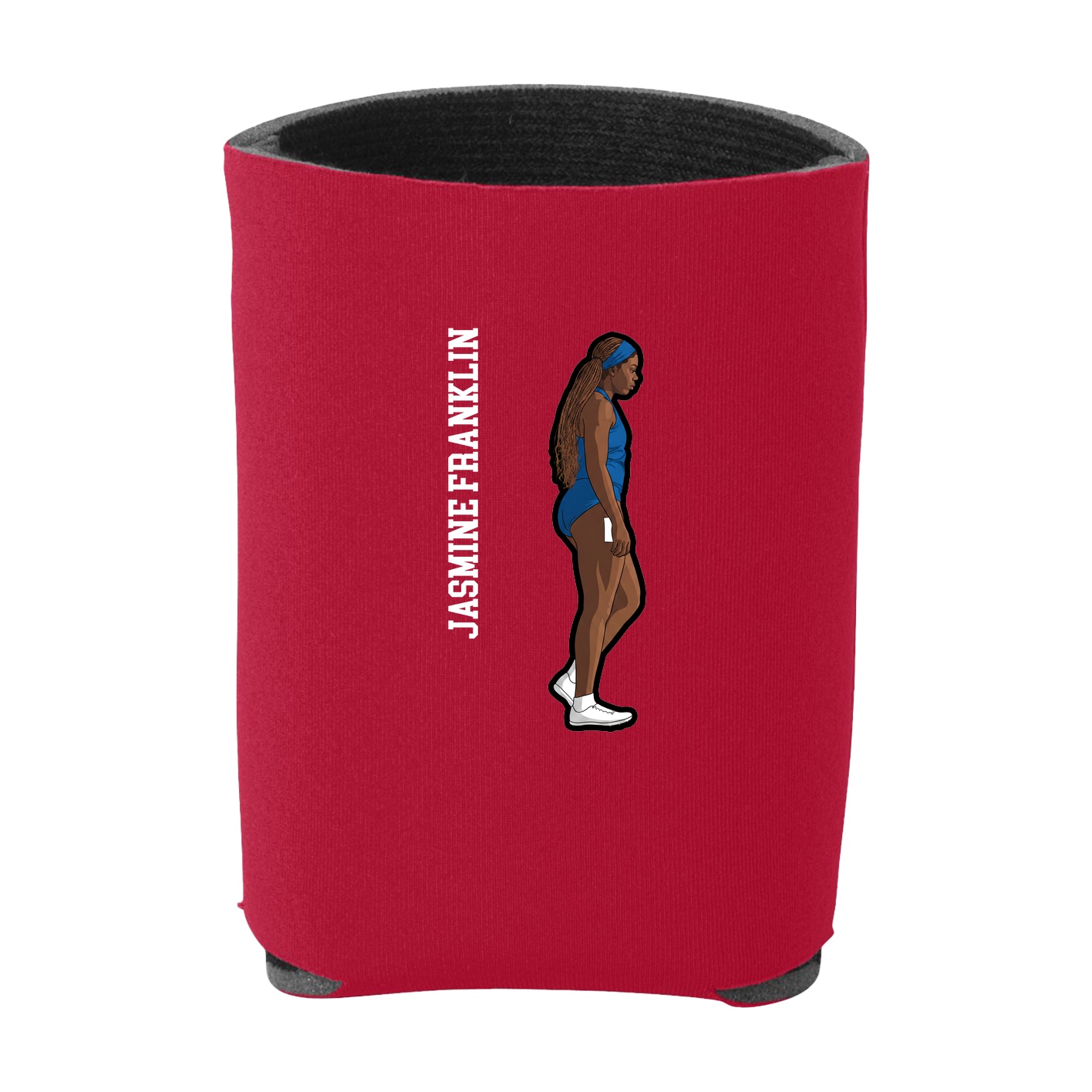 Can Holder — Name Vertical in Red