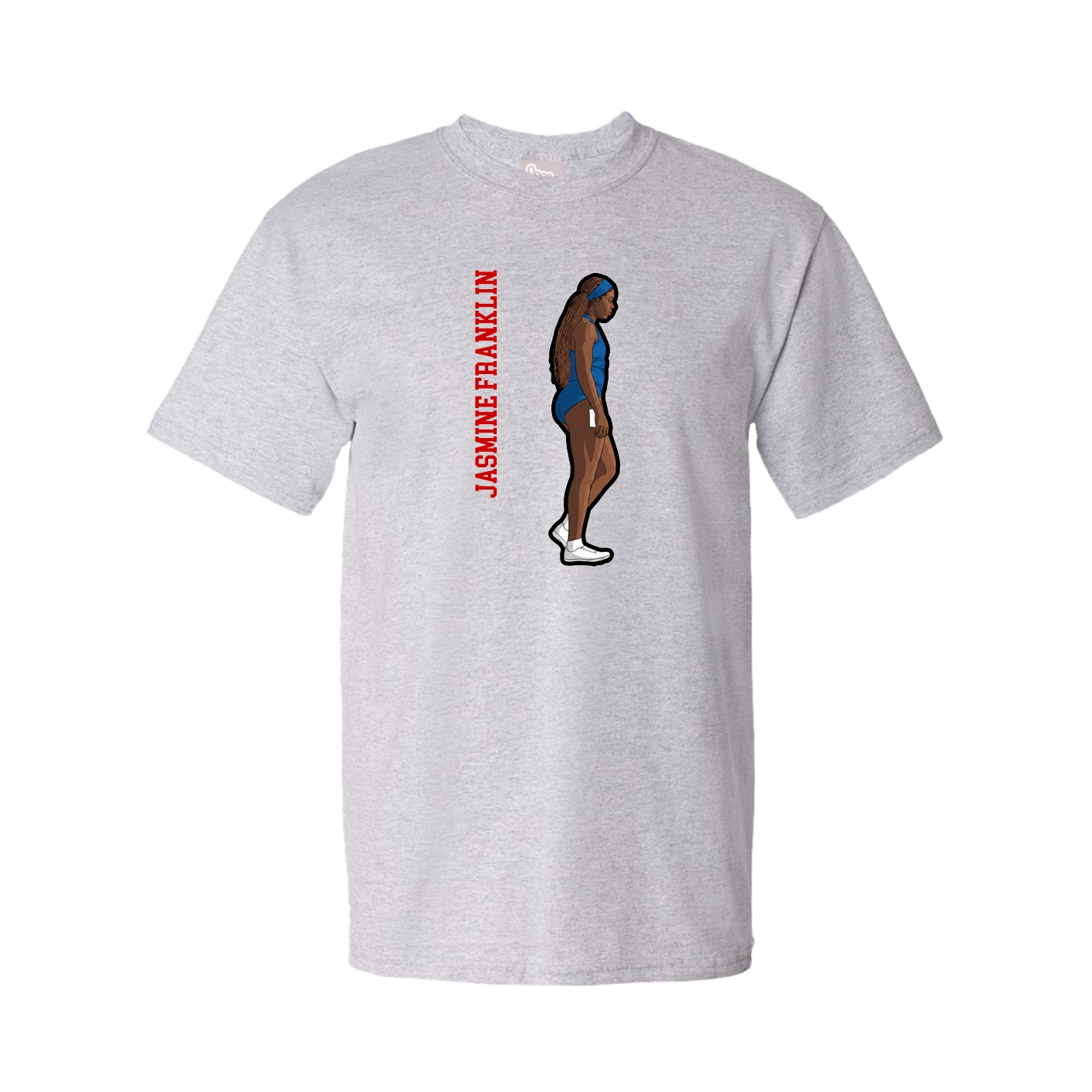Youth Tee — Name Vertical in Grey