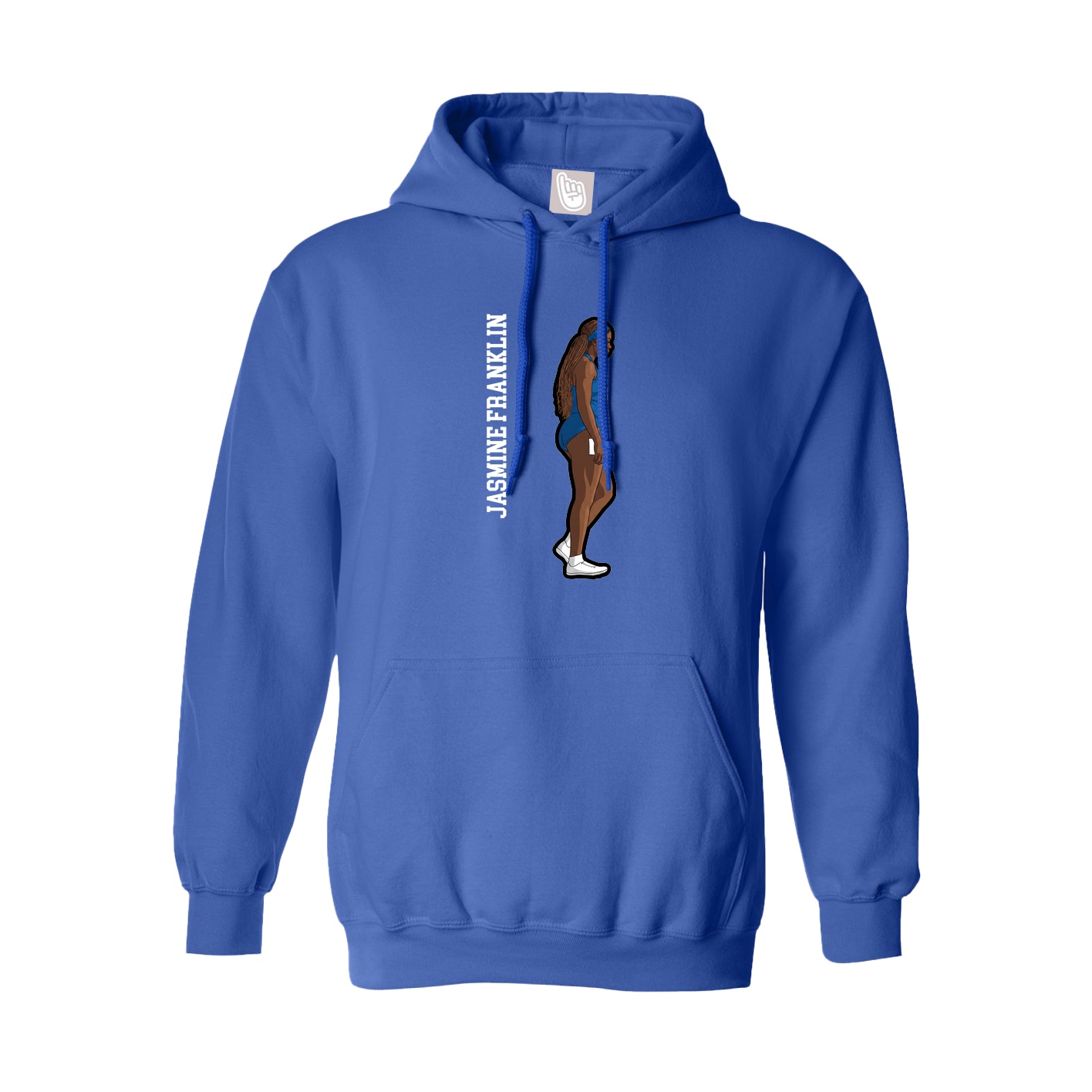Youth Hoodie — Name Vertical in Royal
