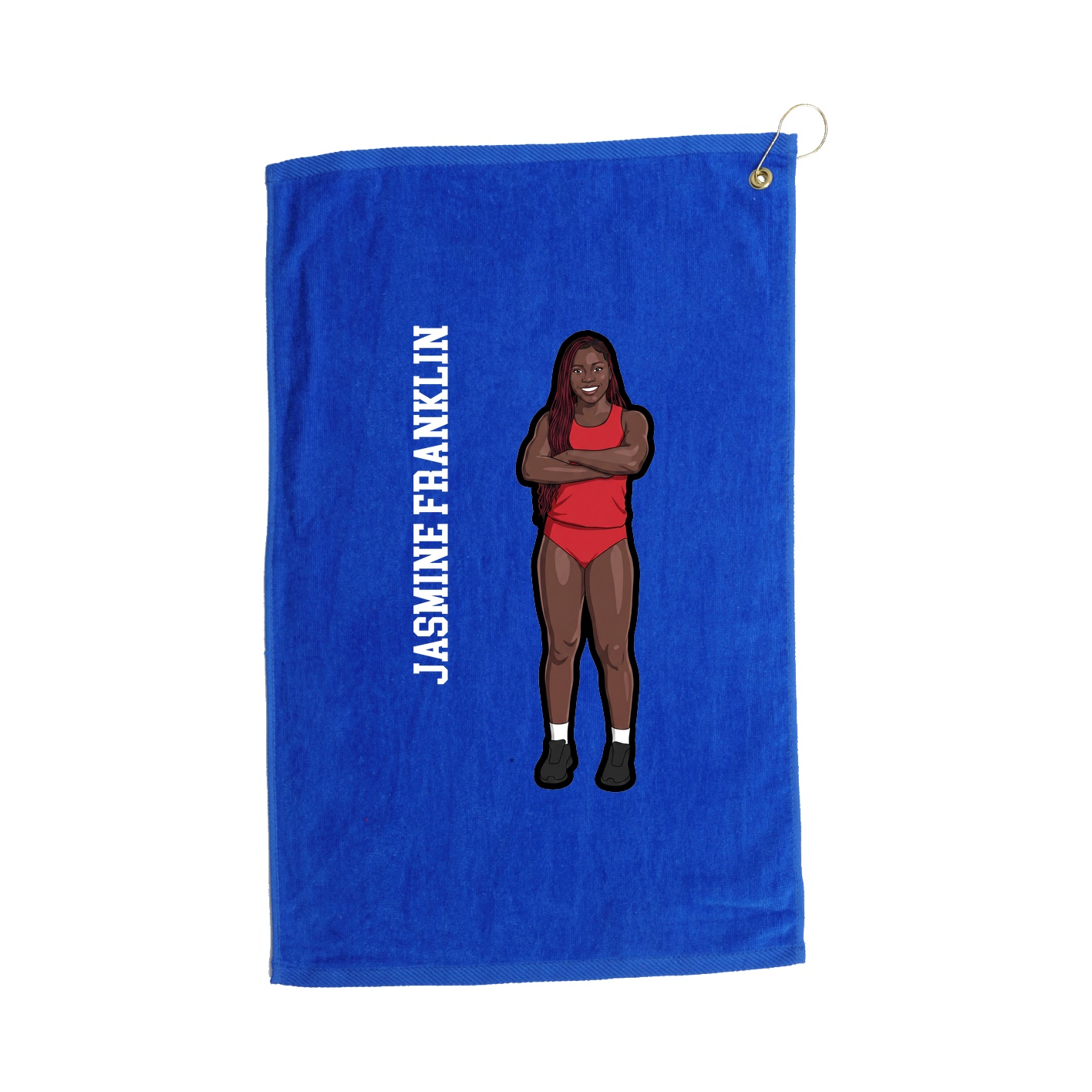 Golf Towel — Name Vertical in Royal
