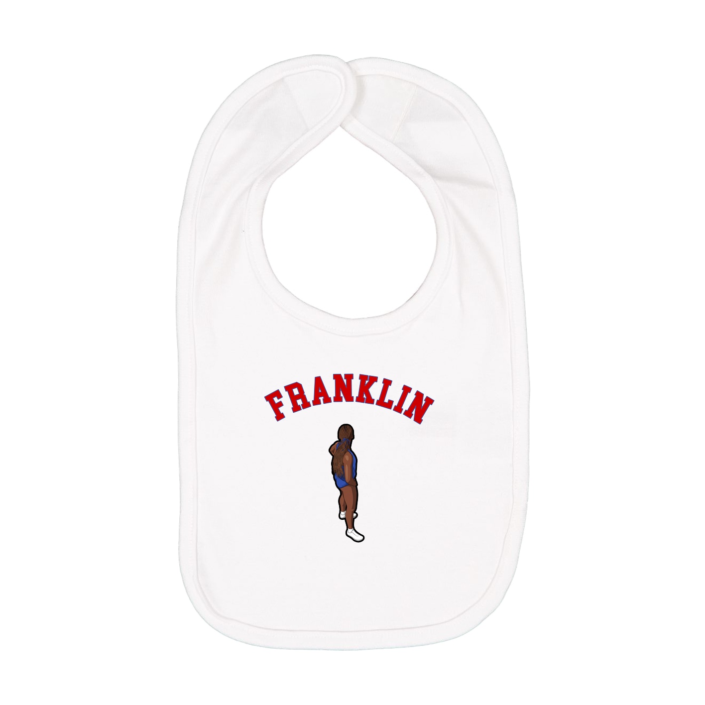 Infant Bib — Shirsey Arch in White