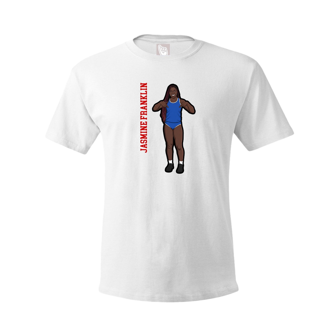Youth Tee — Name Vertical in White