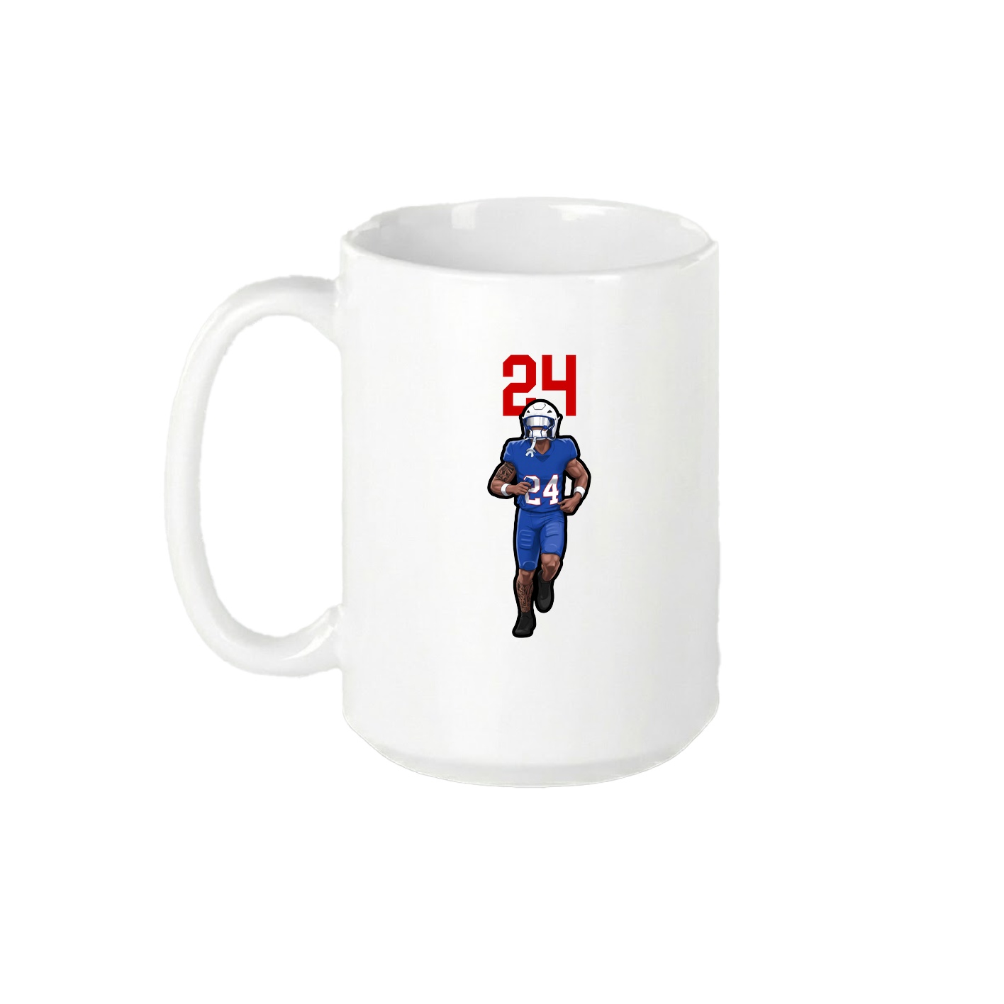 15oz Coffee Mug — Number Top in White