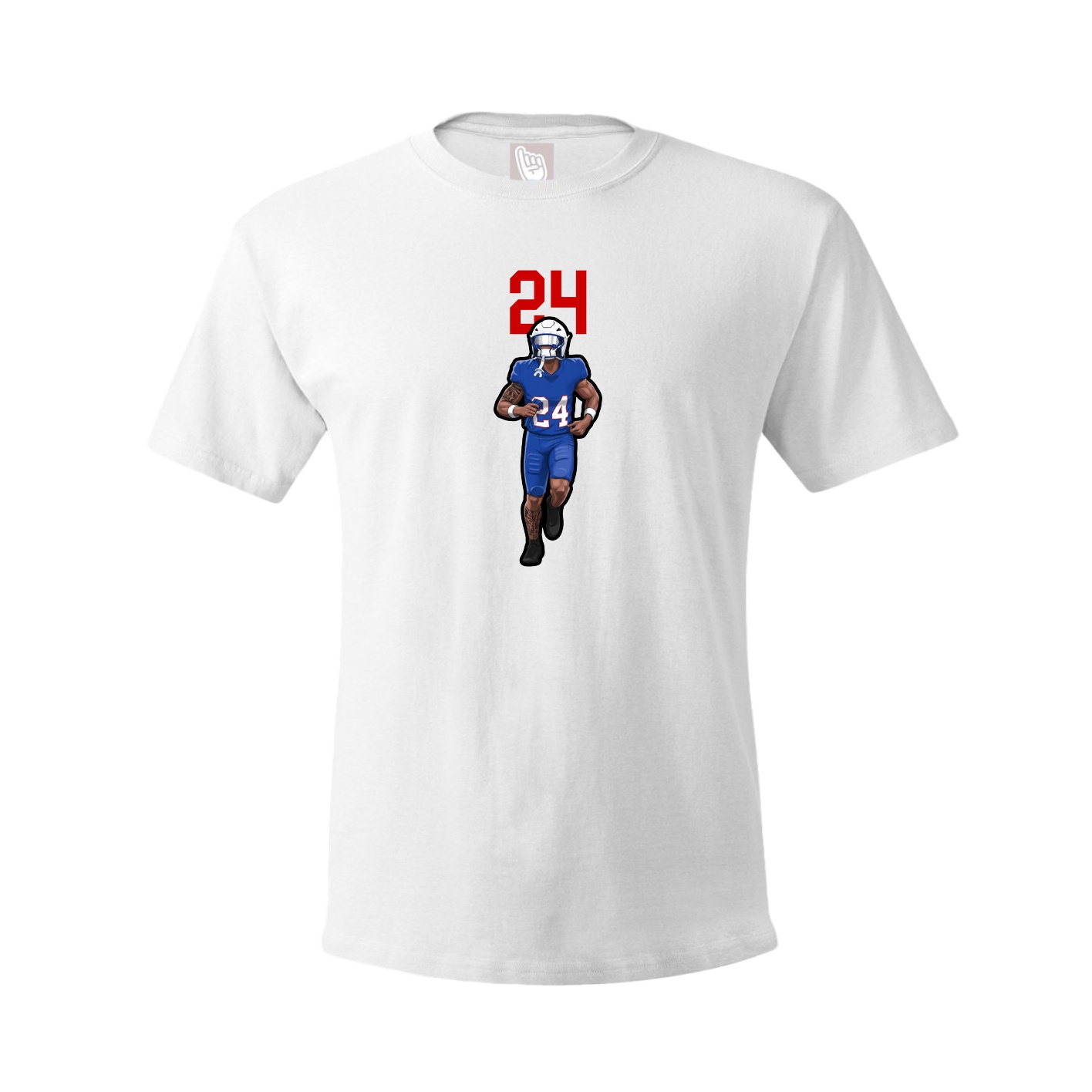 Youth Tee — Number Top in White