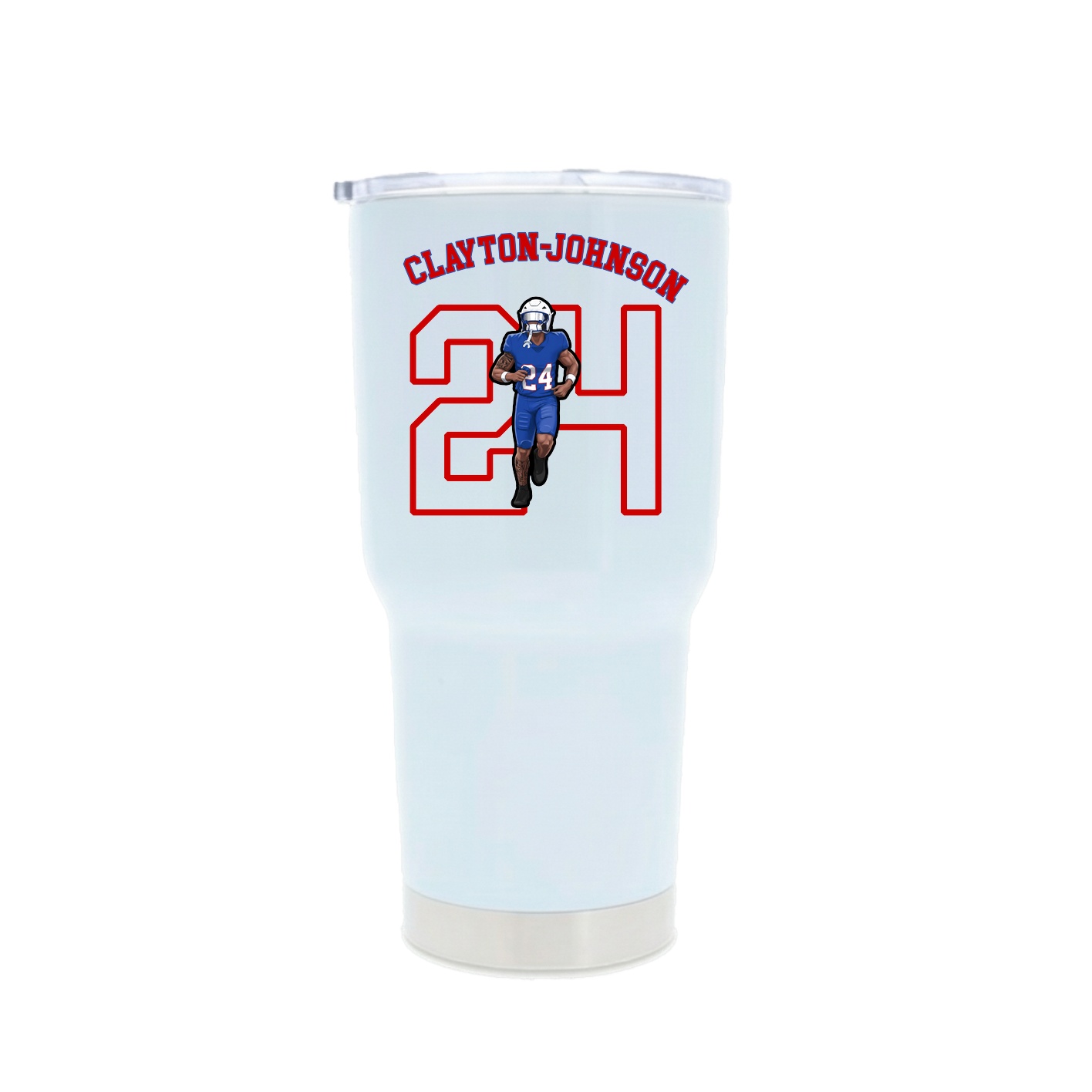 30oz Stainless Steel Tumbler — Shirsey Arch in White