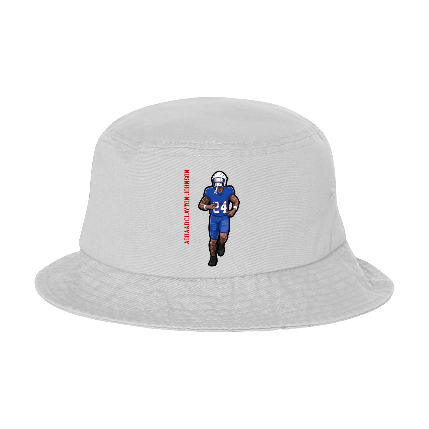 Bucket Cap — Name Vertical in White