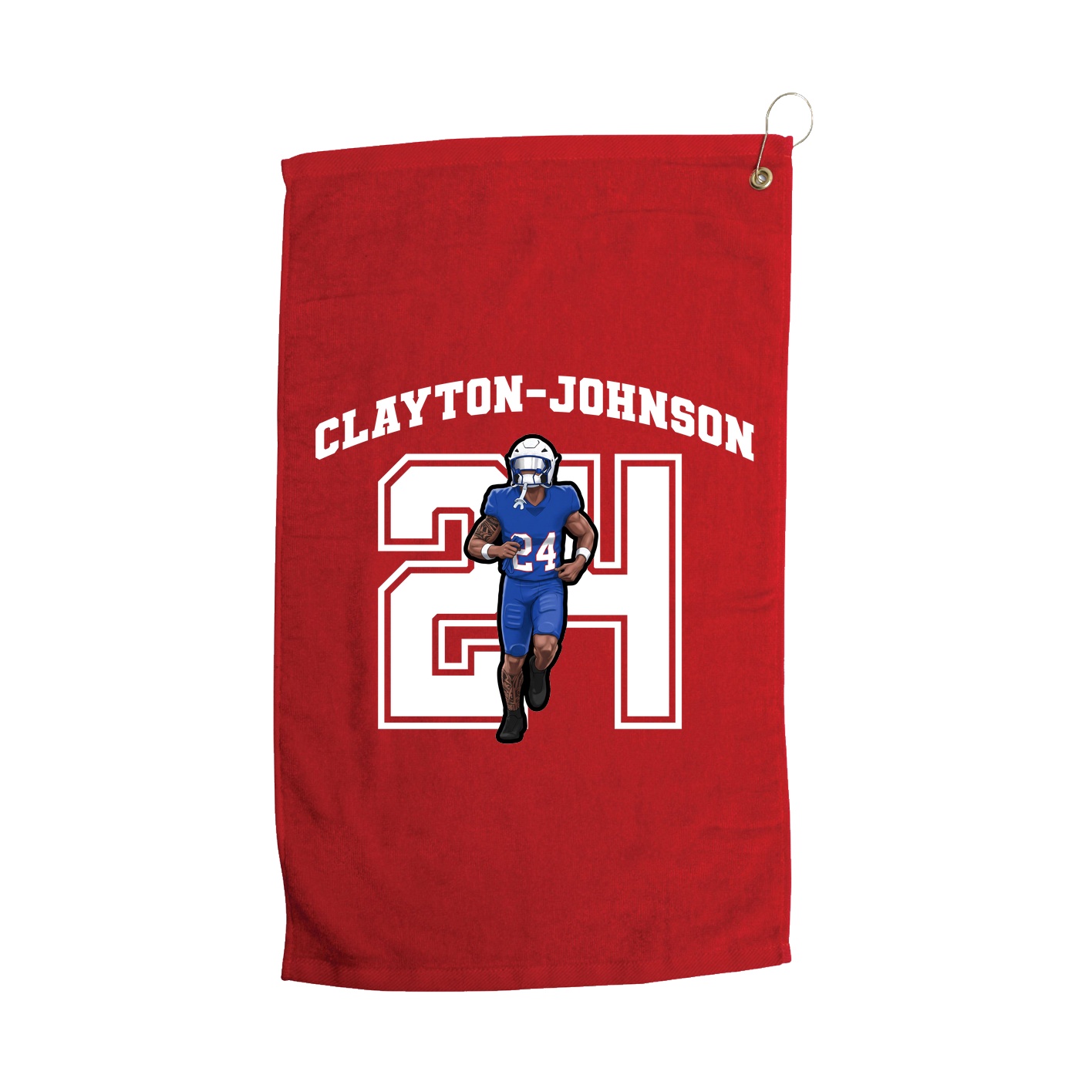 Golf Towel — Number in Red