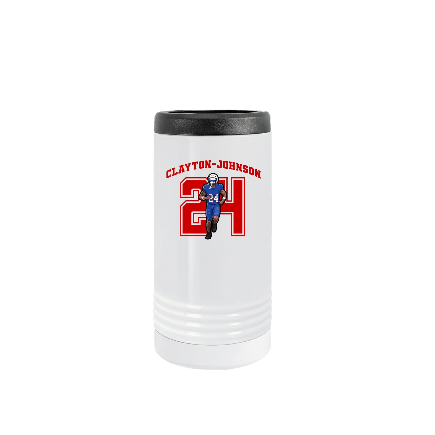 Slim Beverage Holder — Number in White