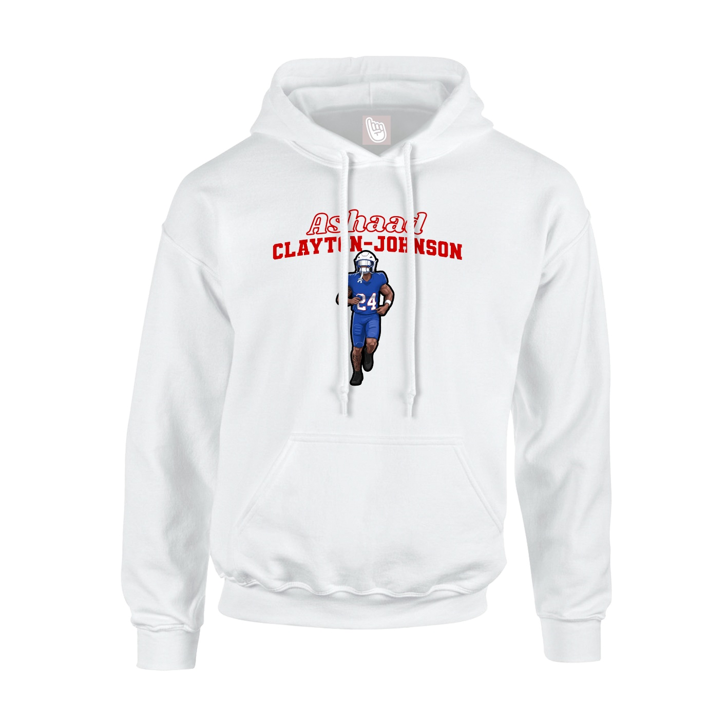 Hoodie — Name Arch in White