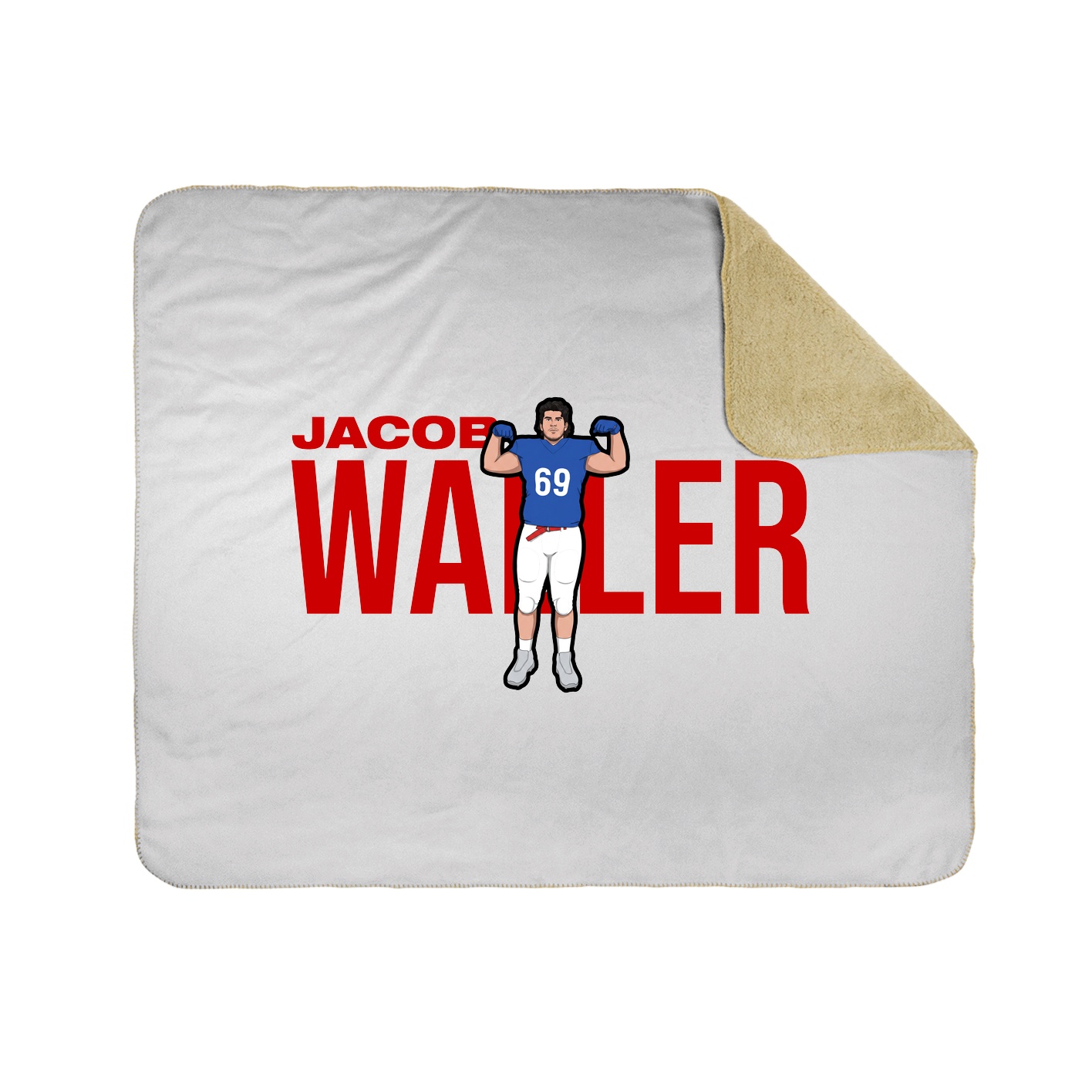 Throw Blanket — Player Name in White