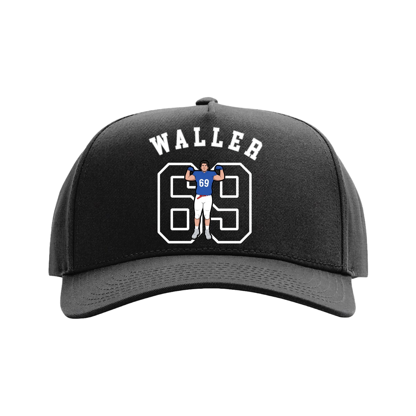 Full Fabric Five-Panel Champ Cap — Shirsey Arch in Black